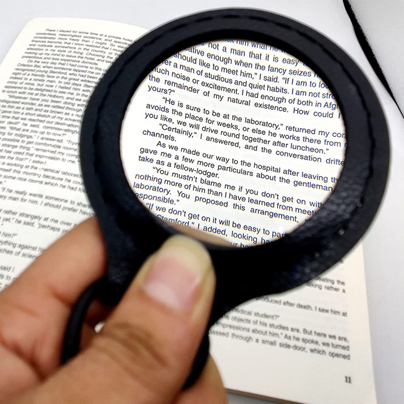 Magnifying Glass Pendant Nautical Vintage Leather Strap Necklace Magnifying Glass Magnifier Pendant - Image 2