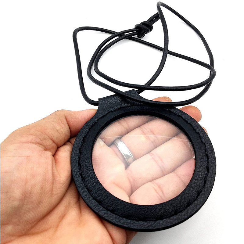 Magnifying Glass Pendant Nautical Vintage Leather Strap Necklace Magnifying Glass Magnifier Pendant - Image 4