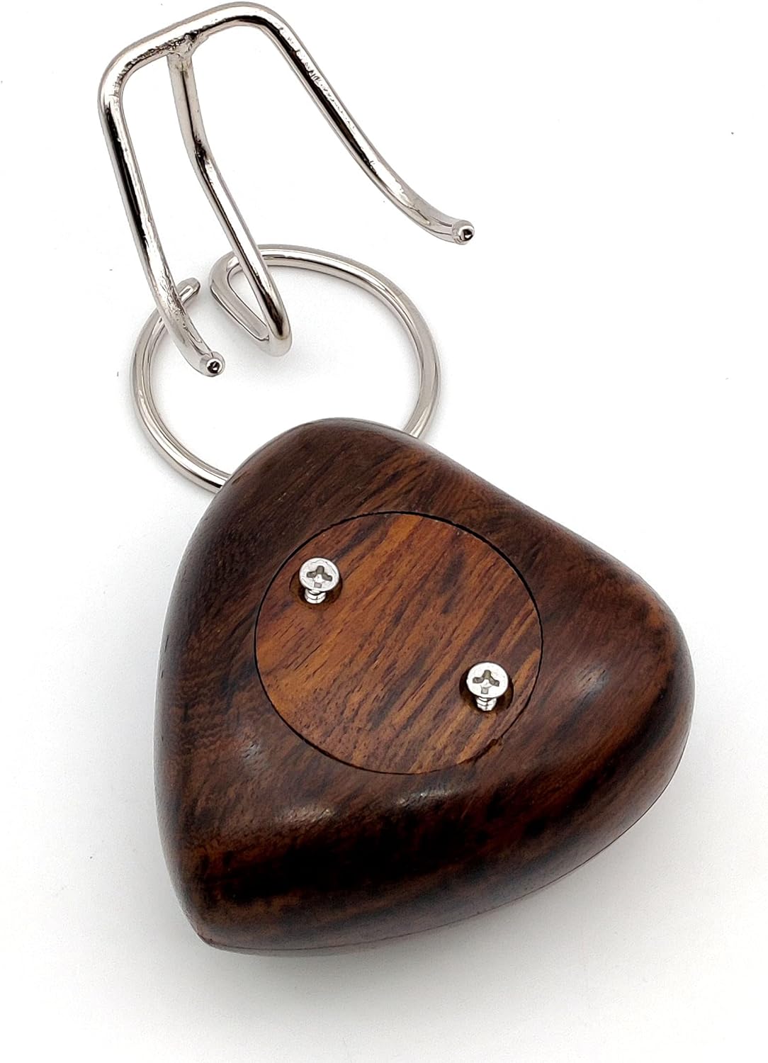 Wooden Heart Keepsake Urn with Cross Inlay | Mini Ash Urn for Ashes | Handcrafted Cremation Urn - Tribute to Your Loved One with Premium Box and Display Stand - Image 4