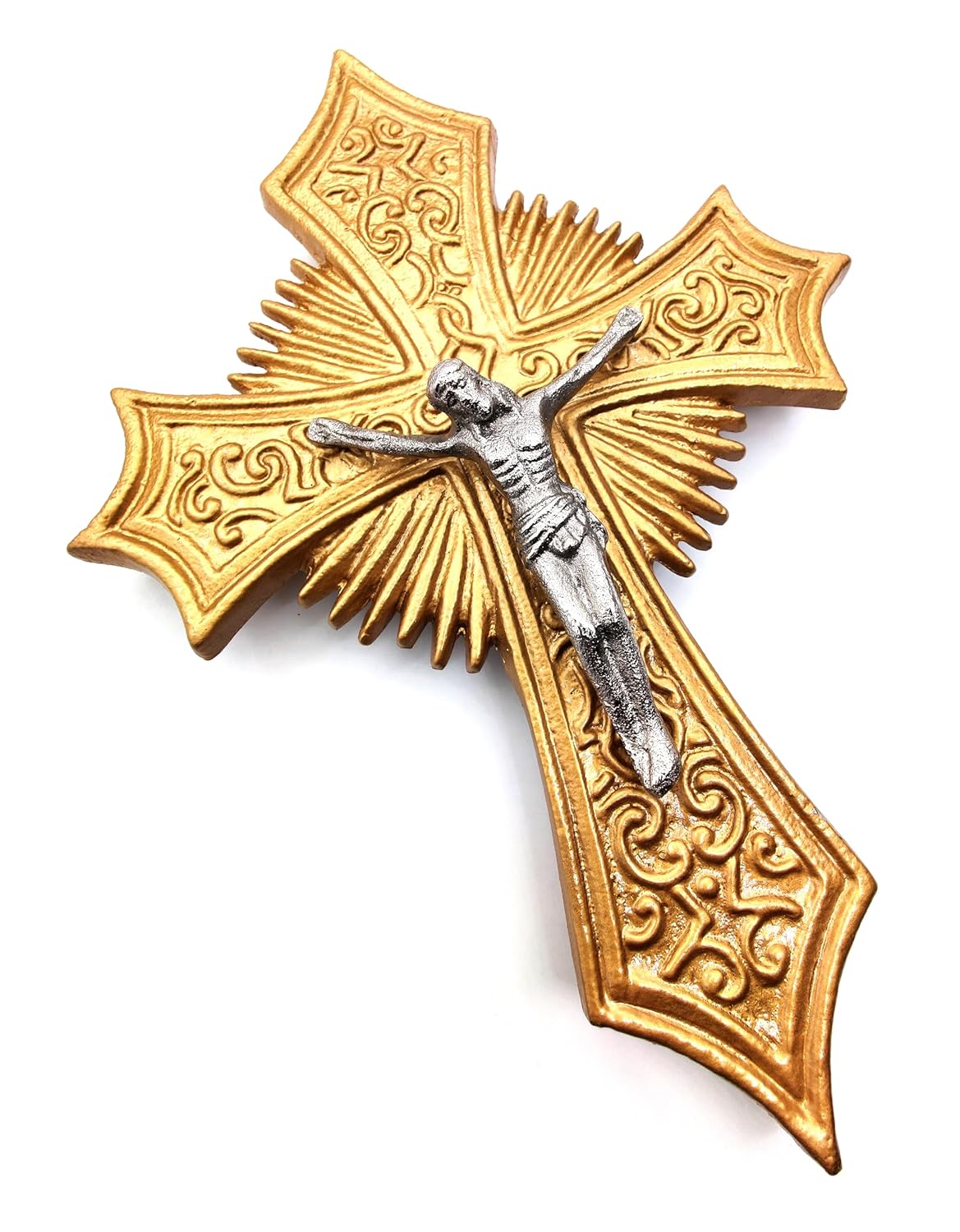 Crucifix Wall Cross - Large Metal Cross for Indoors and Outdoors - Catholic Religious Decor - Ideal Gifts for Church - Image 3