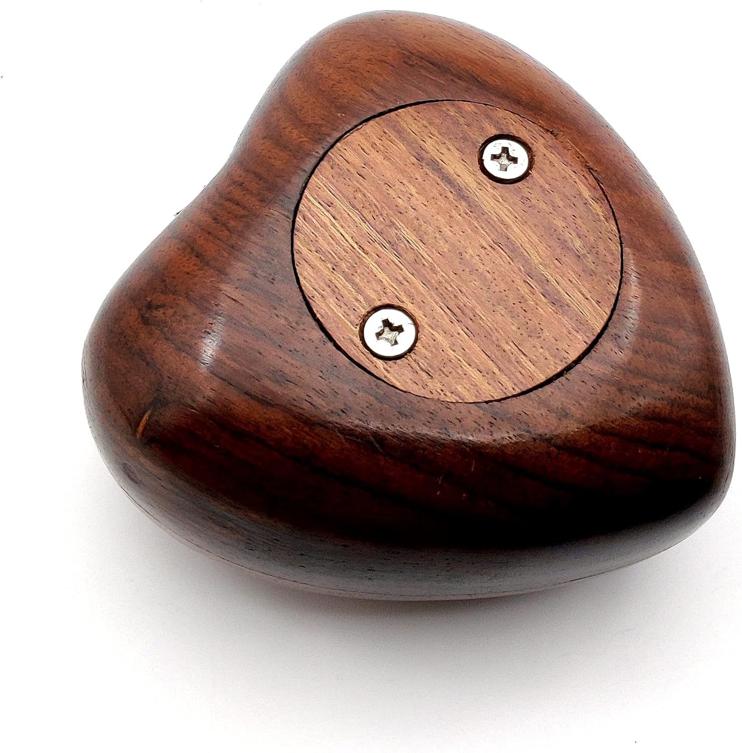Wooden Dual Heart Keepsake Urn | Mini Ash Cremation Urn for Mom and Dad - Image 3
