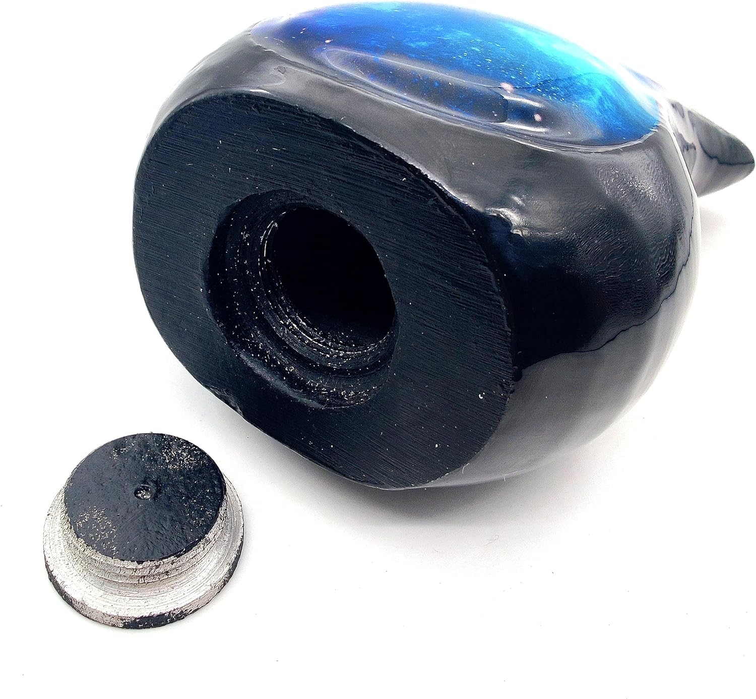 Galaxy Teardrop Urn | Funeral Cremation Urn with Velvet Bag | Keepsake for Adults | Blue Star Sky Display - Image 3