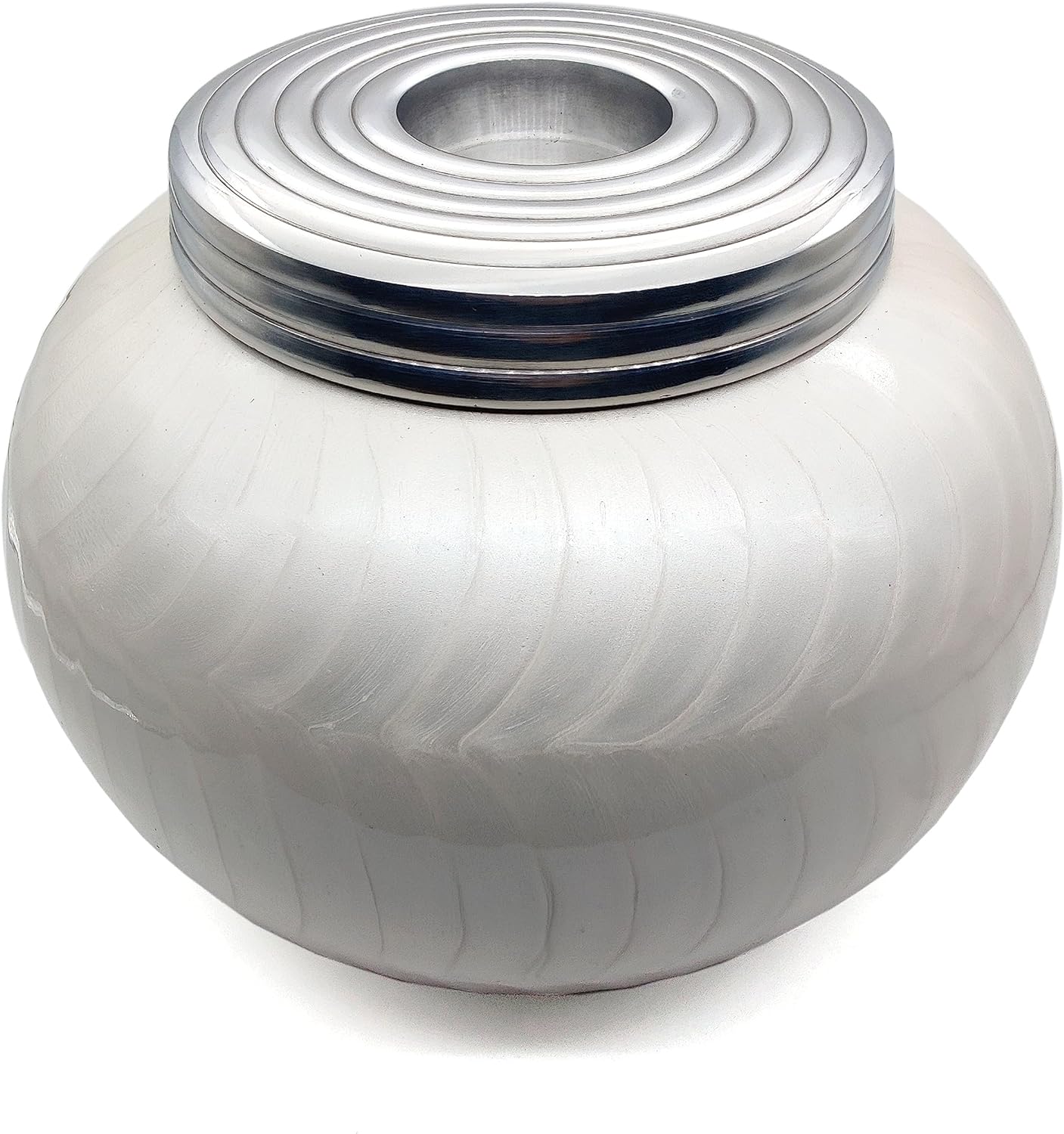 White Candle Cremation Urn | Modern Decorative Memorial Urn for Human Ashes | Suitable for Funeral, Burial, Columbarium, or Home | Includes Velvet Bag - Image 2