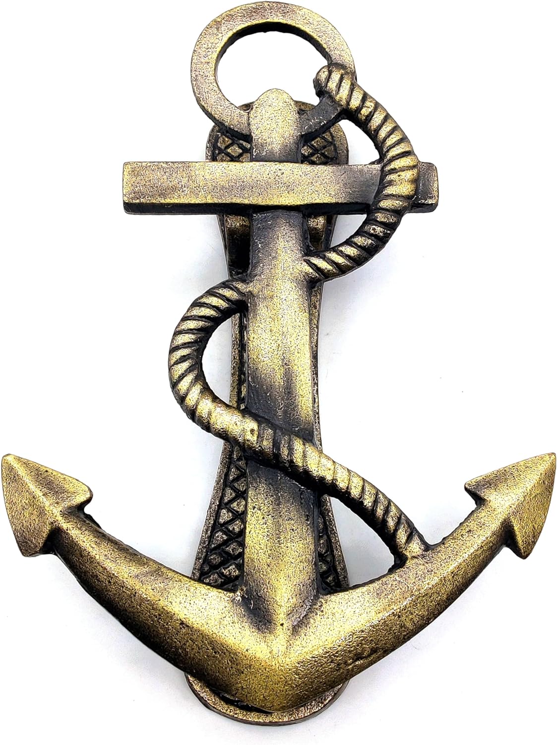 Anchor Door Knocker - Heavy Duty Metal Antique Finish for Front Door, Farmhouse, Garden, Classic Vintage Design