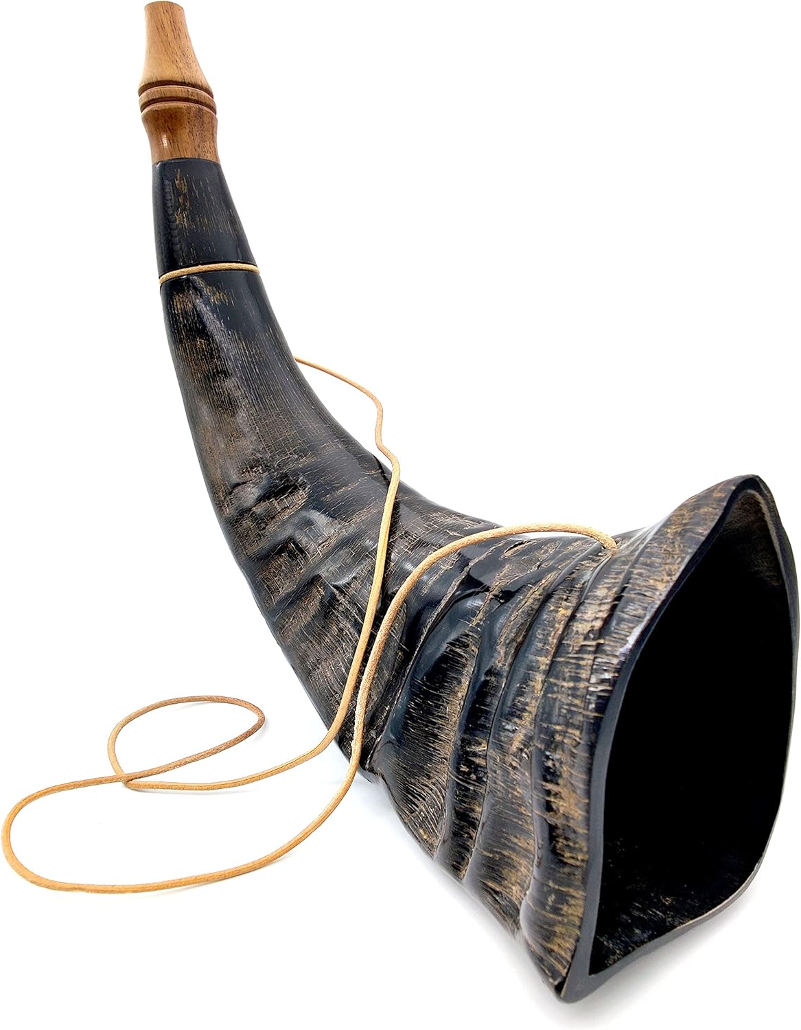 Viking War Horn – Genuine Buffalo Horn Battle Trumpet, Handcrafted Norse Bugle Horn for Hunting & Battle - Image 2