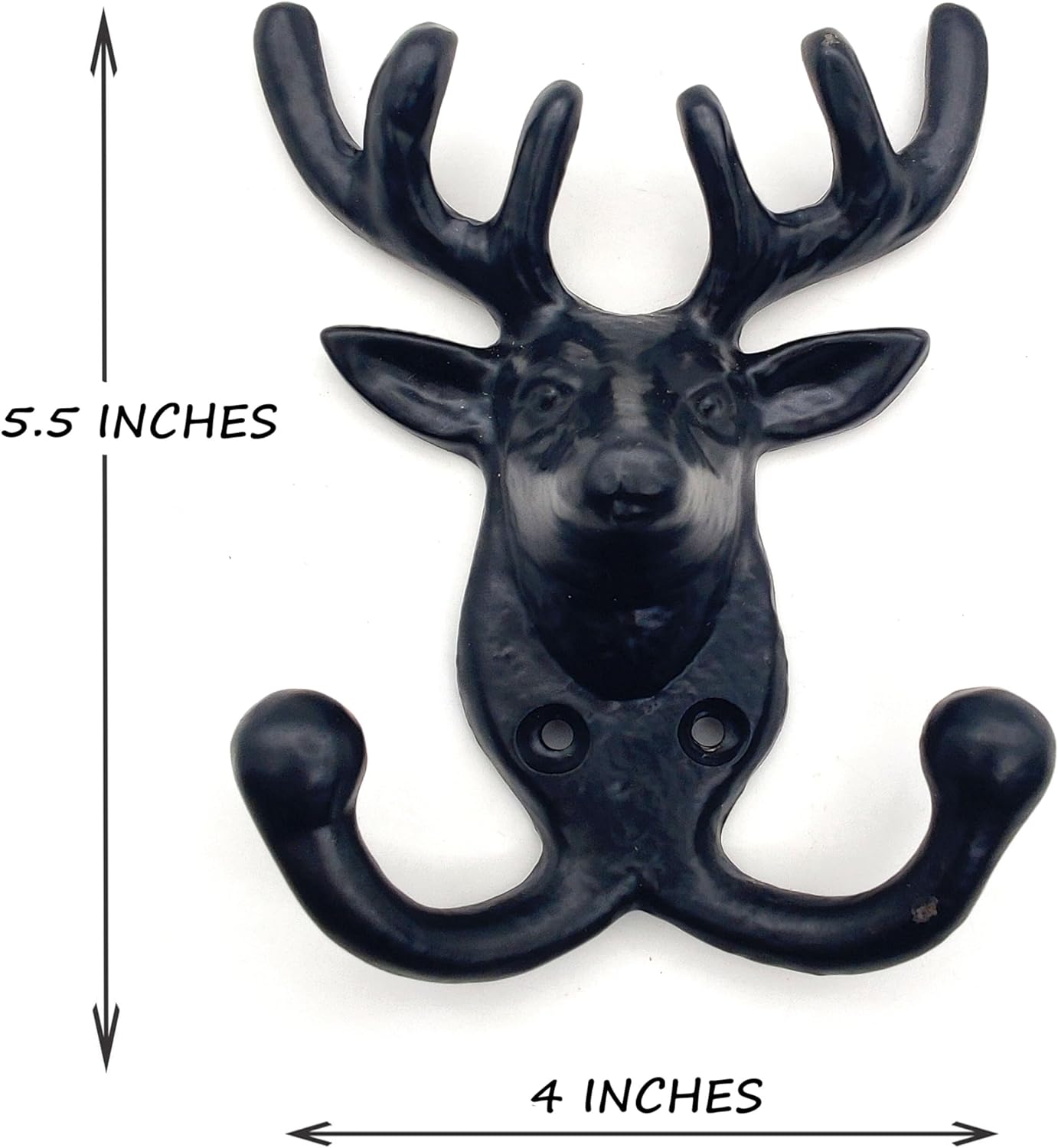 Deer Antler Wall Mount Coat Rack - Heavy Duty Cast Iron Key and Coat Hook, Vintage Antique Animal Collection. - Image 5