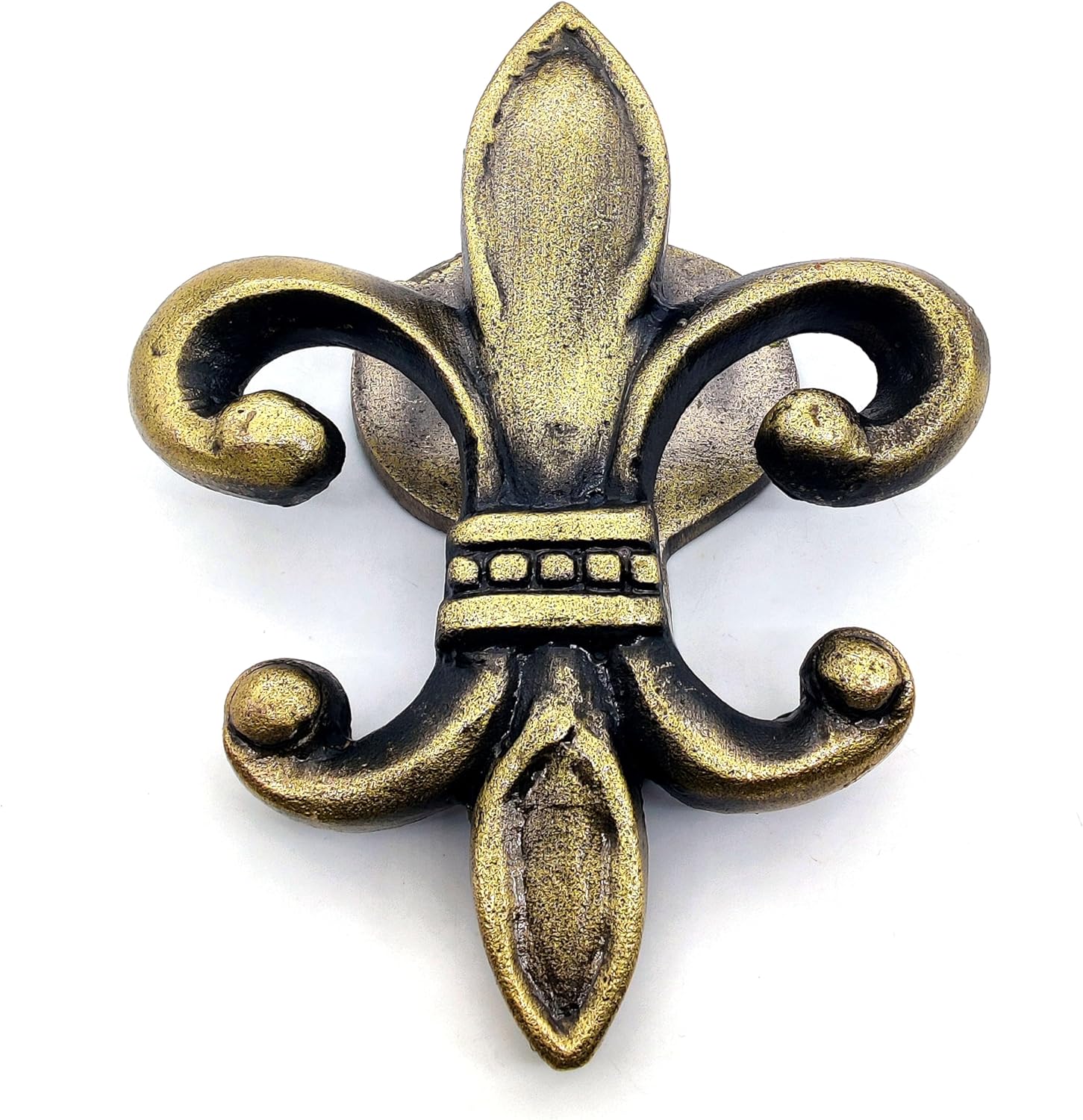 Fleur De Lis Victorian Style Doorbell - Handcrafted Cast Iron Door Knocker, Decorative Hardware for Doors