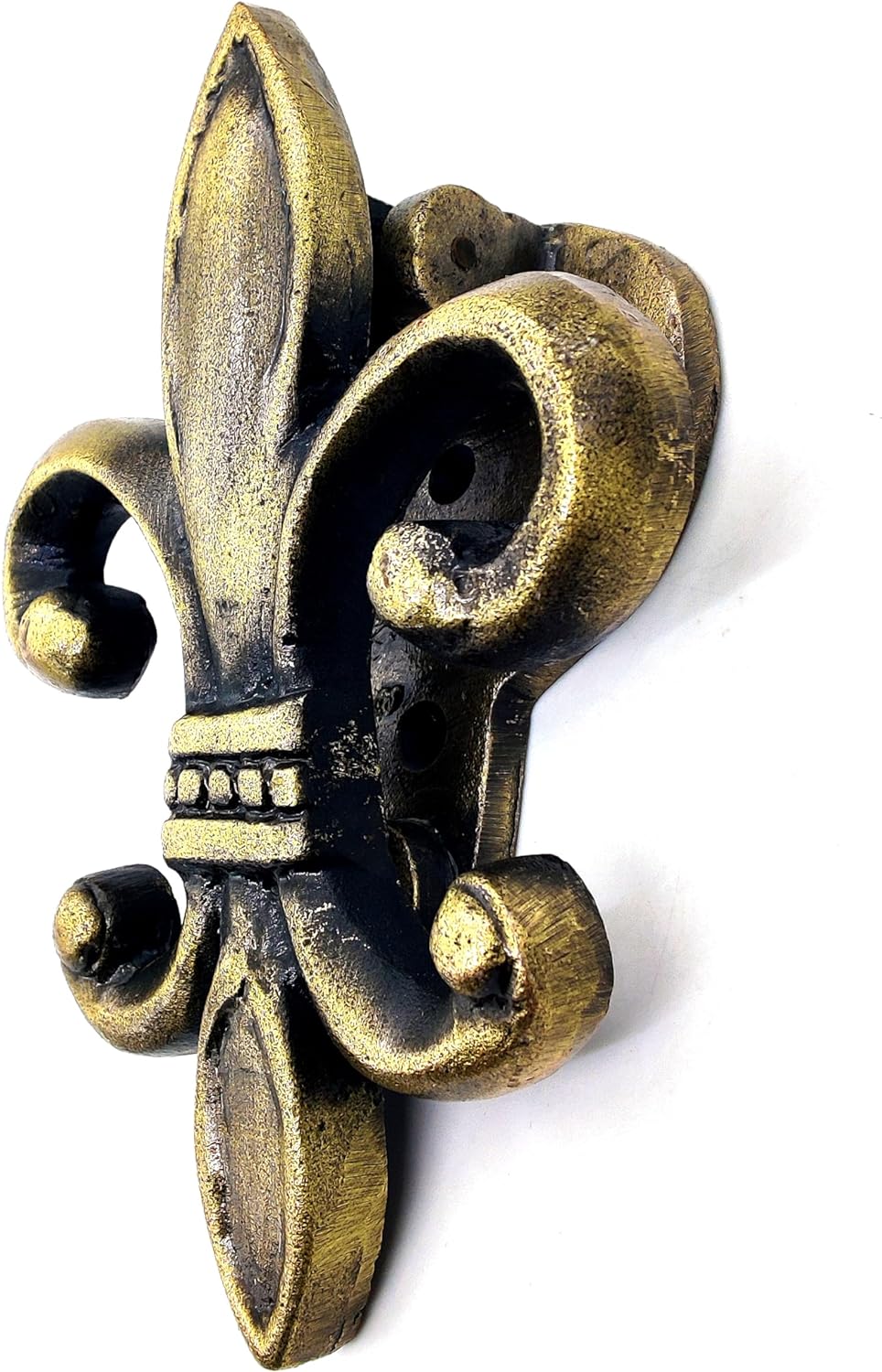 Fleur De Lis Victorian Style Doorbell - Handcrafted Cast Iron Door Knocker, Decorative Hardware for Doors - Image 3