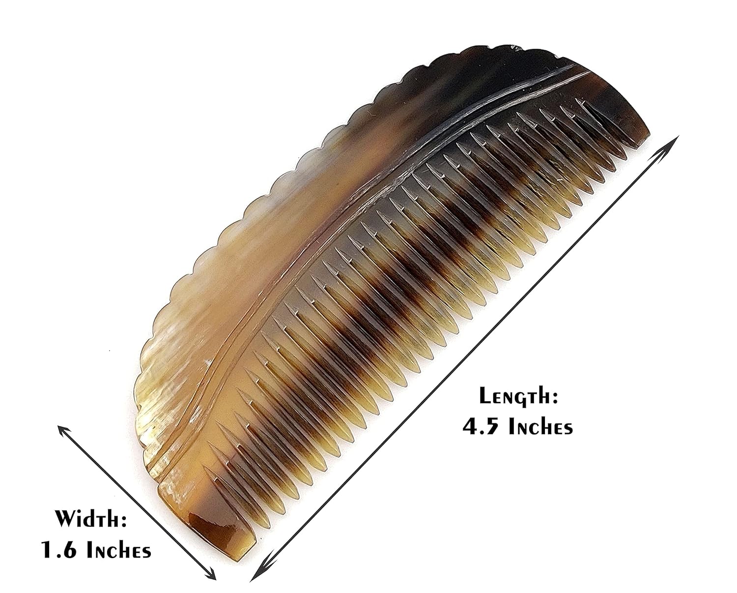 Ox Horn Comb - 100% Handmade Fine Tooth Pocket Comb, Anti-Static Natural Horn for Detangling & Massage ( 4.5 inch ) - Image 5
