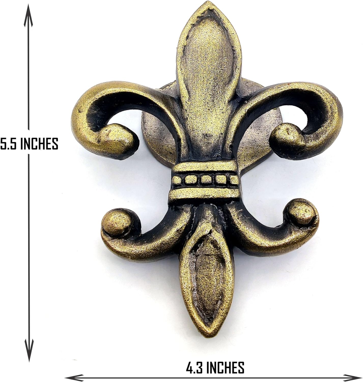 Fleur De Lis Victorian Style Doorbell - Handcrafted Cast Iron Door Knocker, Decorative Hardware for Doors - Image 5
