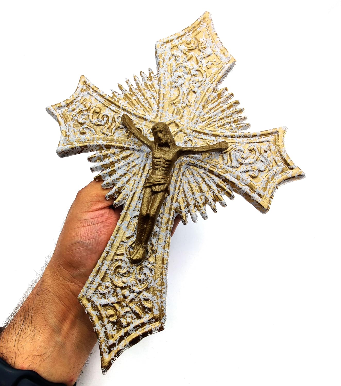 Cross Wall Hanging – Decorative Religious Wall Décor for Home, Office, Bedroom, Living Room, Dining Room, Entryway - Image 2