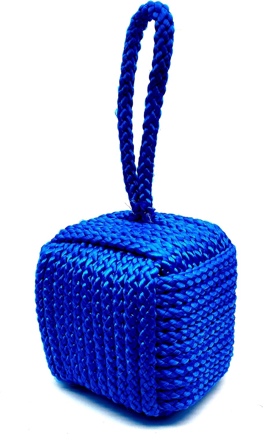 Marseille Monkey Knot Jute Square Rope Door Stopper – Handmade Weighted Sailor Knot Doorstop for Door & Window, (Blue) - Image 3