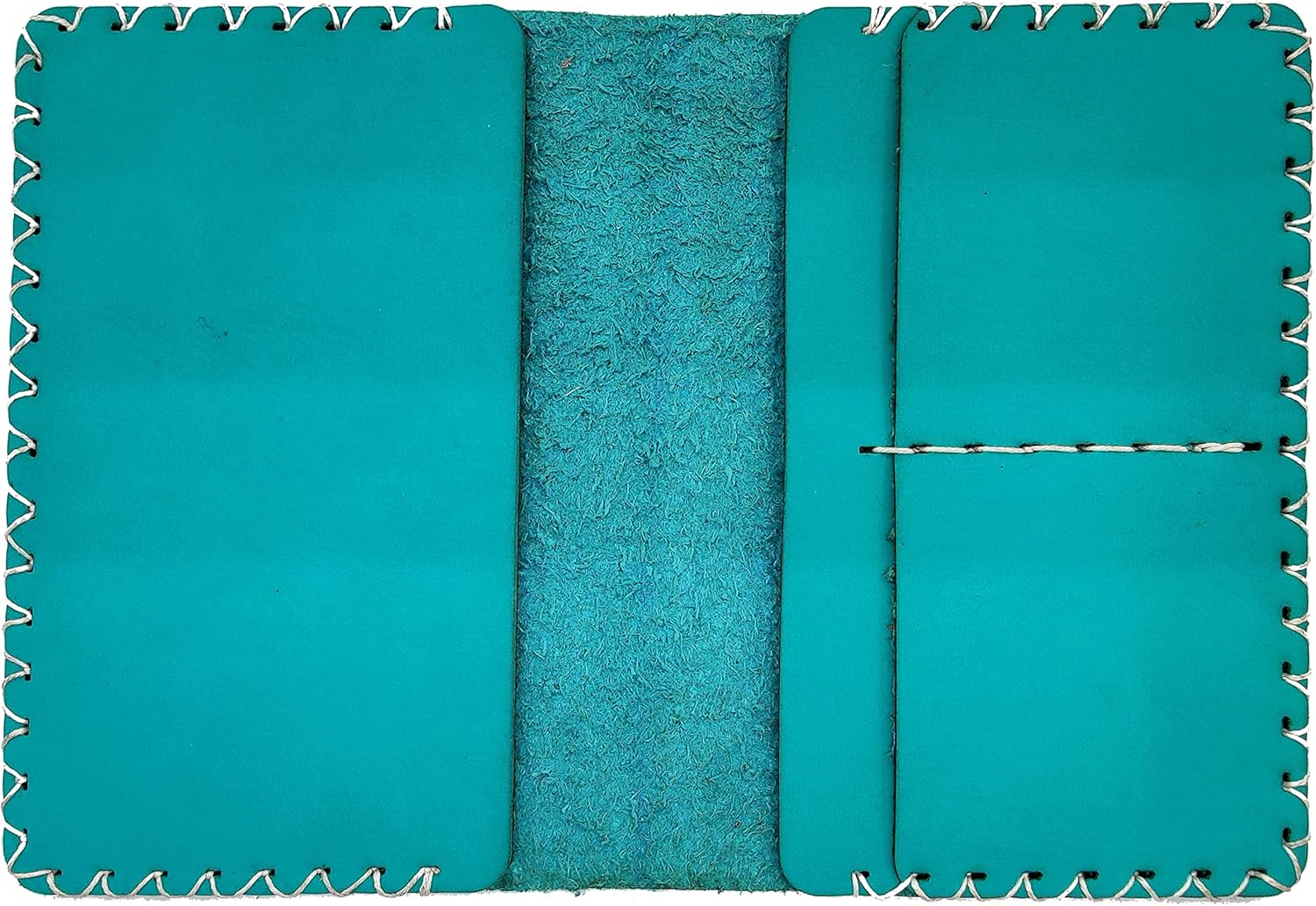 Genuine Vegan Leather Passport Cover – Turkish Green Field Notes Wallet | Unique Gift for Travelers - Image 2
