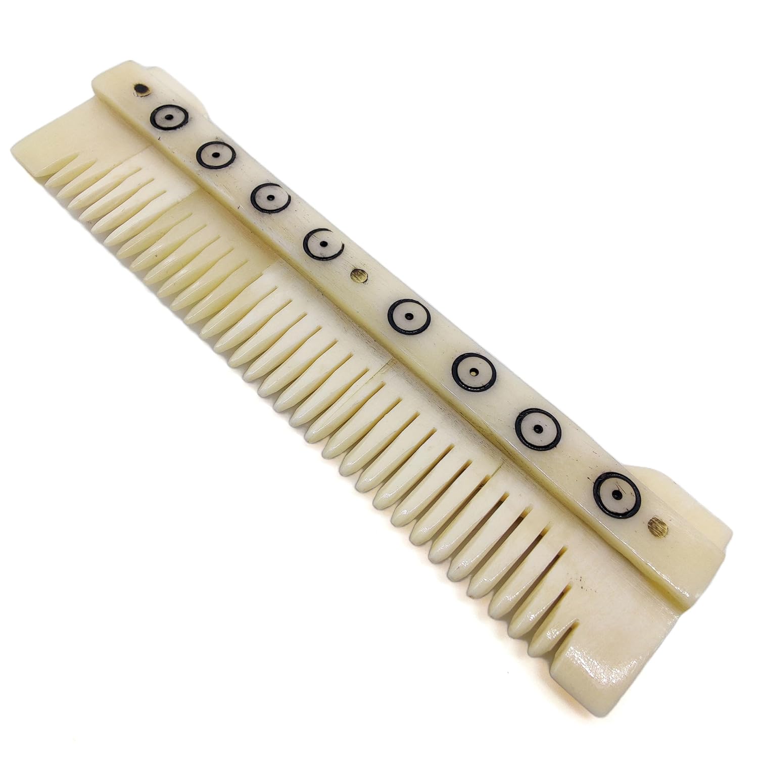 5-Inch Authentic Bone Comb - Hand-Carved Fine-Tooth Pocket Comb for Gentle Hair Care, Eco-Friendly Viking Style - Image 3