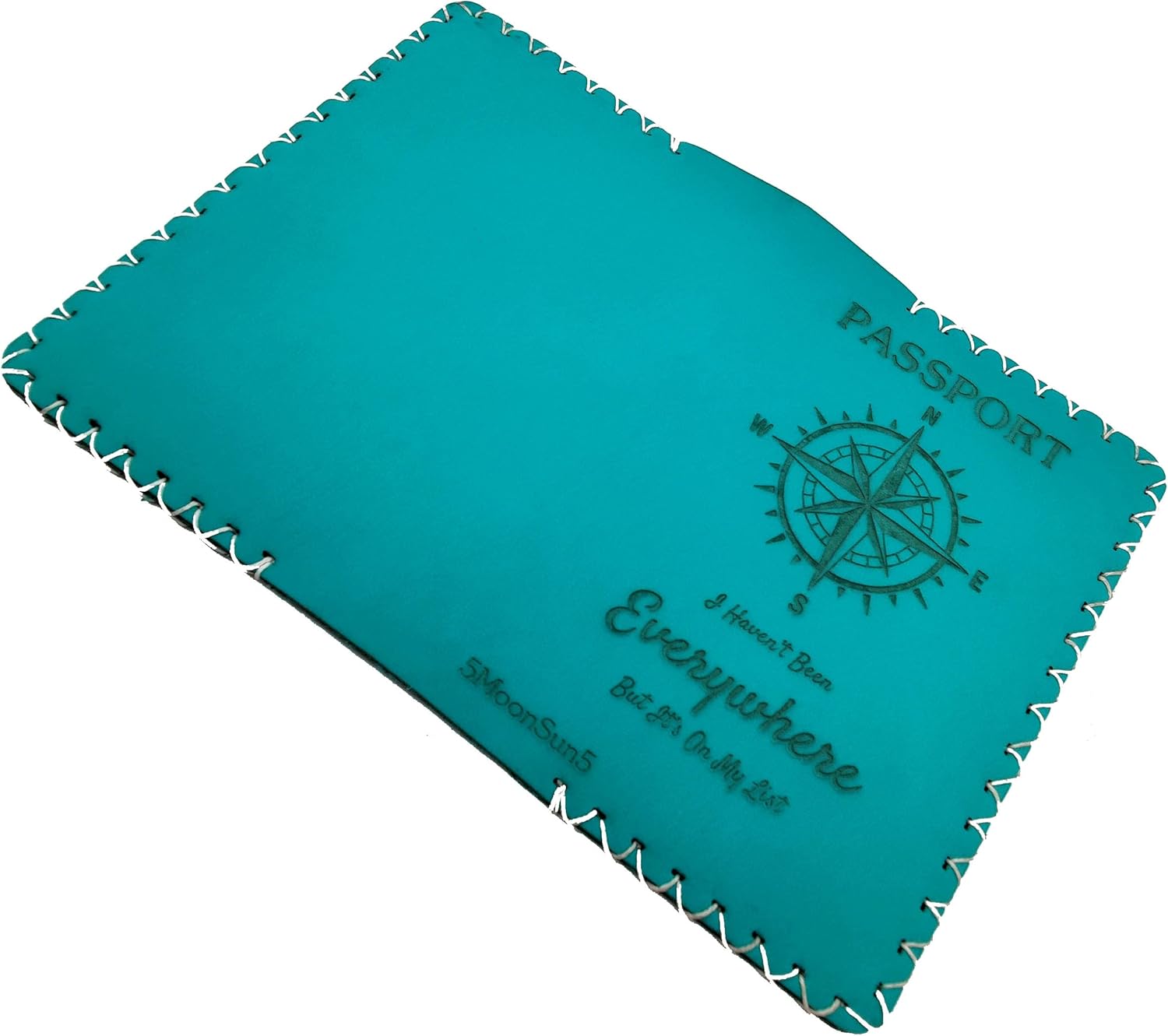 Genuine Vegan Leather Passport Cover – Turkish Green Field Notes Wallet | Unique Gift for Travelers - Image 4