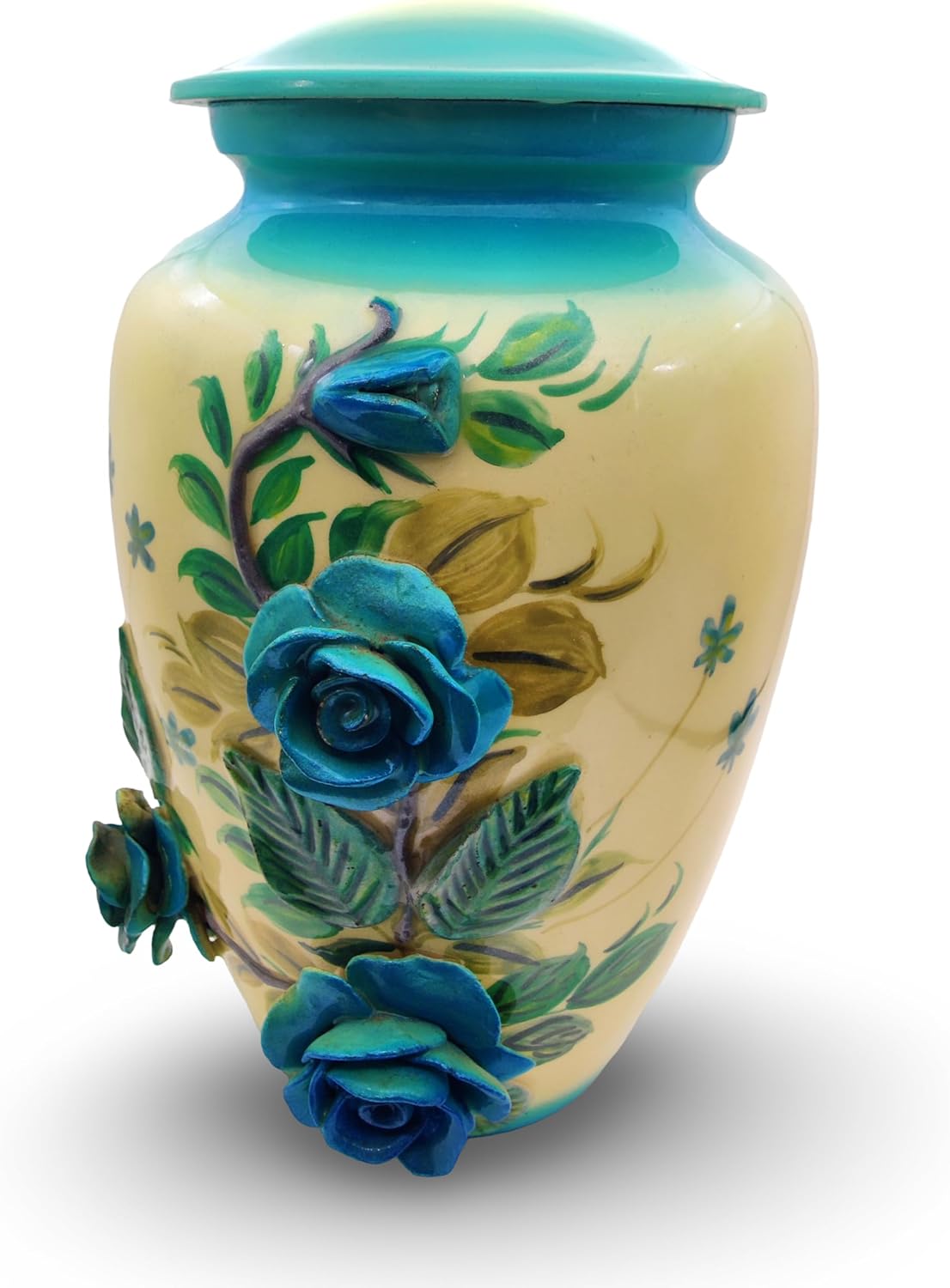 3D Flowers Cremation Urn - Hand-Crafted Full-Size Urn for Adult Funeral Ashes Burial - Image 2
