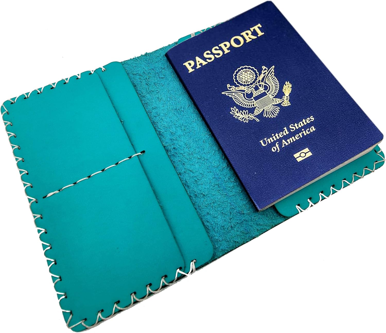 Genuine Vegan Leather Passport Cover – Turkish Green Field Notes Wallet | Unique Gift for Travelers - Image 5