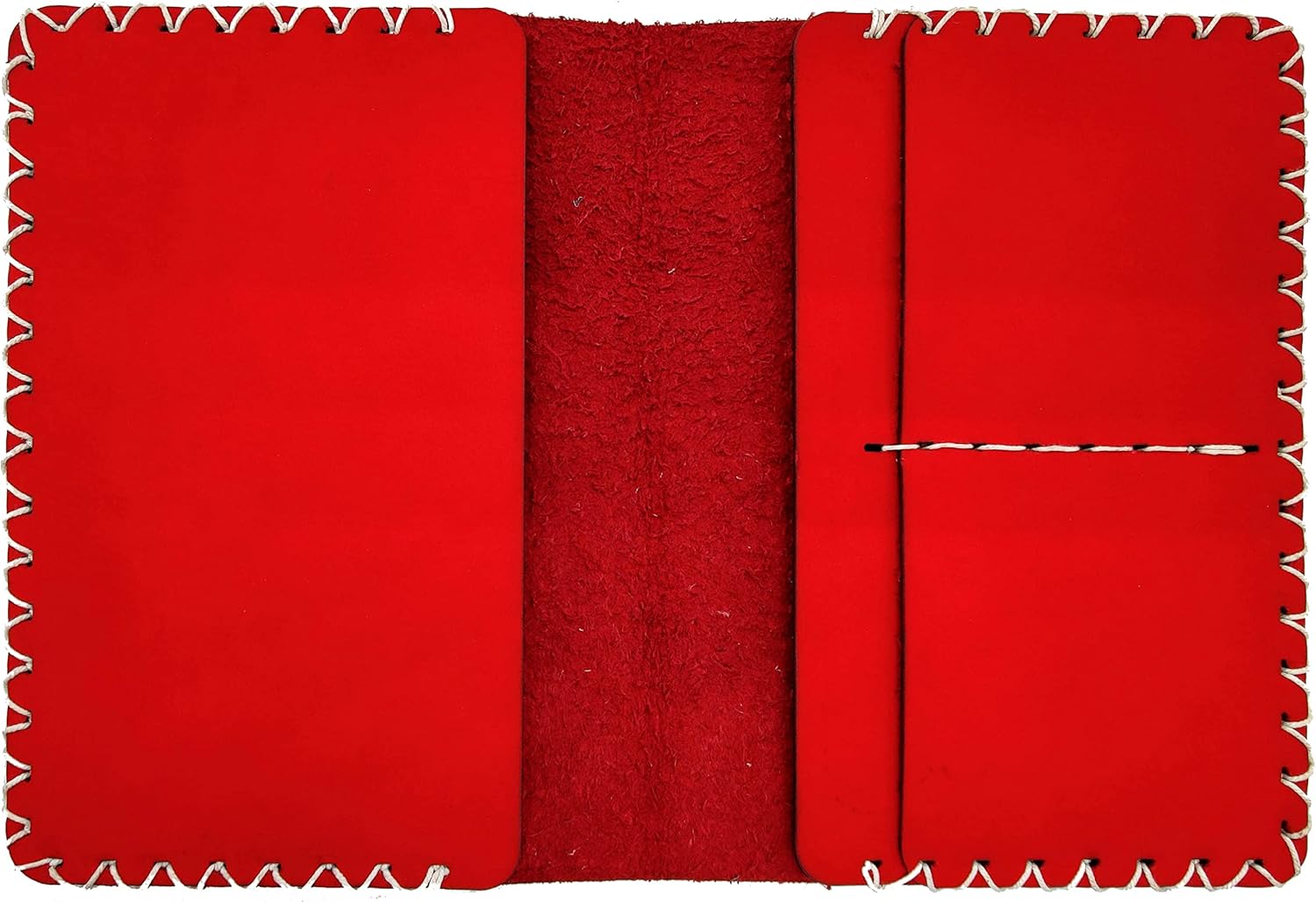 Vegan Leather Passport Cover Wallet – Red Travel Case & Field Notes Holder, Unique Color, Ideal Gift for Him, Her, or Couples - Image 5