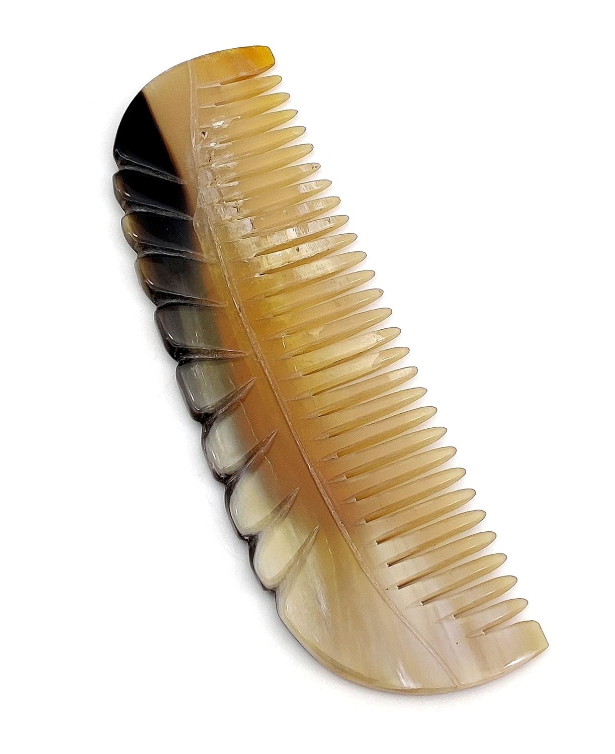 Ox Horn Comb - 100% Handmade Anti-Static Fine Tooth Pocket Comb, Professional Detangling & Massage Comb (5.5 inch) - Image 4