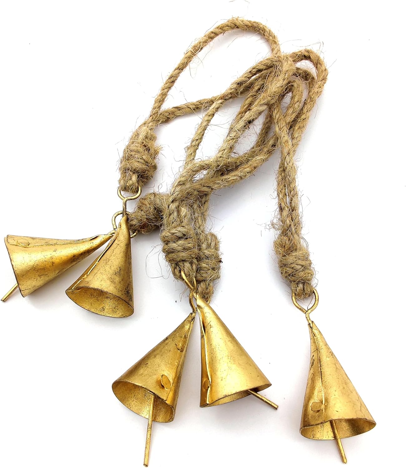Rustic Metal Cow Bells with Jute Rope – 4 Cm Vintage Style, Christmas Décor, Pack of 10 - Image 3