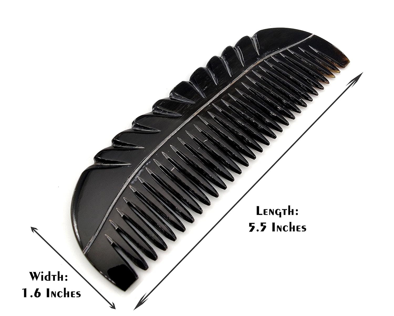 Ox Horn Comb - 100% Handmade Anti-Static Fine Tooth Pocket Comb, Professional Detangling & Massage Comb (5.5 inch) - Image 5