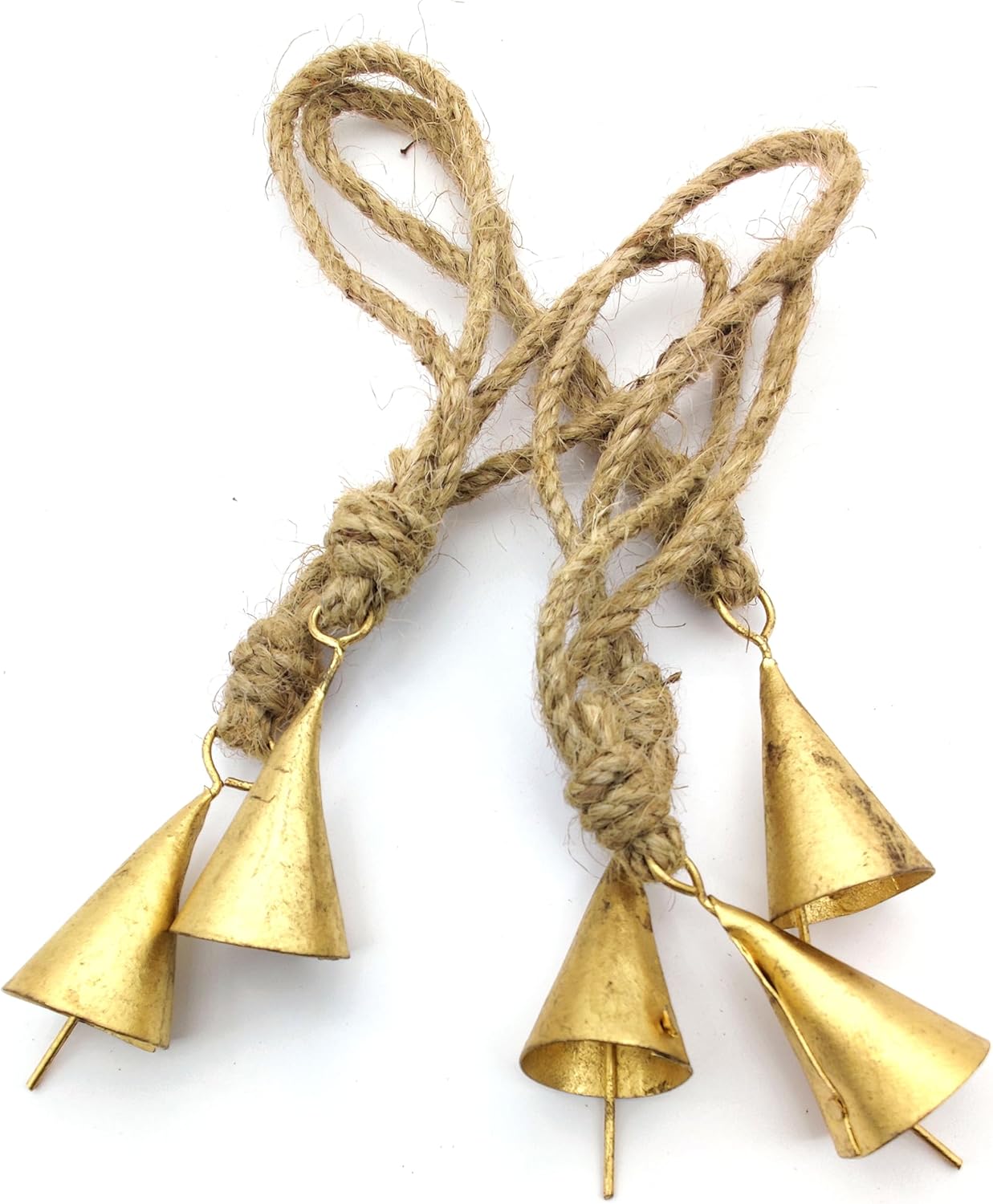 Rustic Metal Cow Bells with Jute Rope – 4 Cm Vintage Style, Christmas Décor, Pack of 10 - Image 5