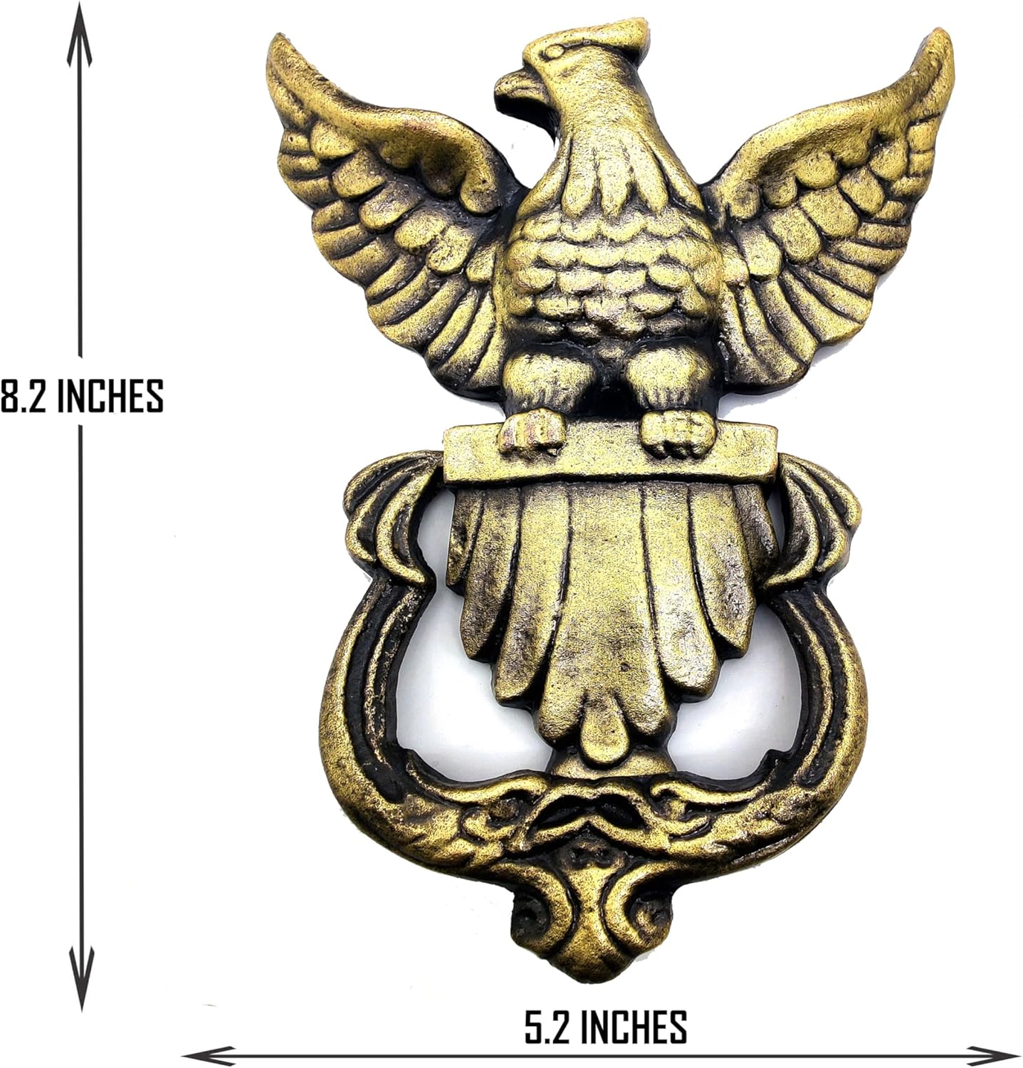 Eagle Shape Victorian Style Doorbell - Handcrafted Cast Iron Eagle Door Knocker, Antique Decorative Hardware for Doors - Image 5
