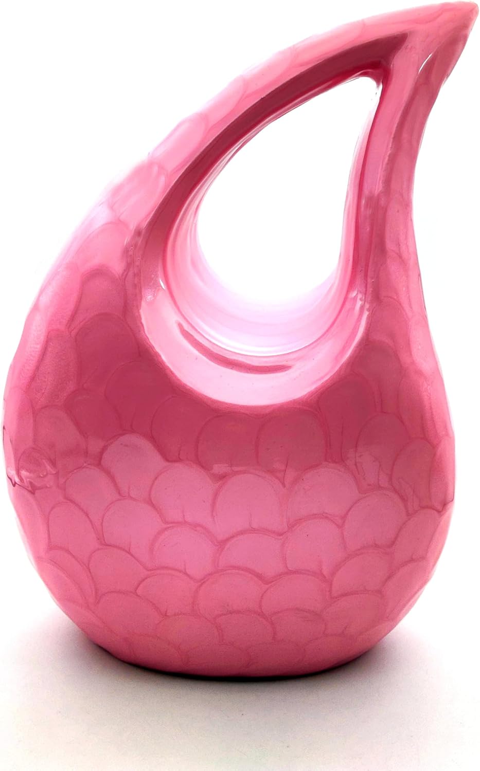 Pink Teardrop Cremation Urn for Human Ashes – Keepsake Adult Urn with Lid, Decorative Funeral Urn for Ashes or Dust - Image 3