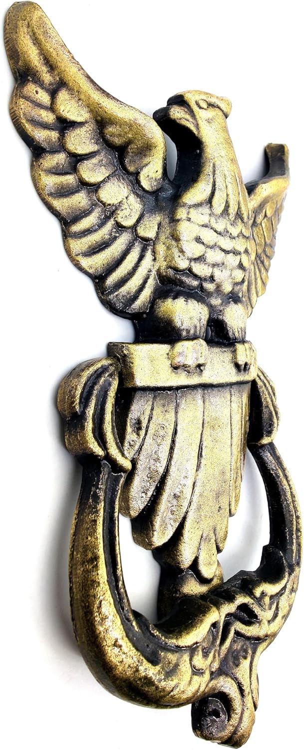 Eagle Shape Victorian Style Doorbell - Handcrafted Cast Iron Eagle Door Knocker, Antique Decorative Hardware for Doors - Image 3