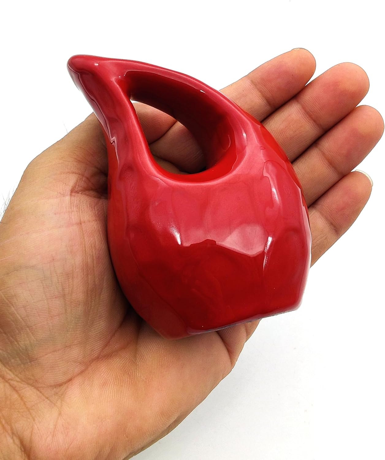 Cremation Red Heart Shaped Urn for Human Ashes – Handcrafted Decorative Keepsake Urn for Adults - Image 2