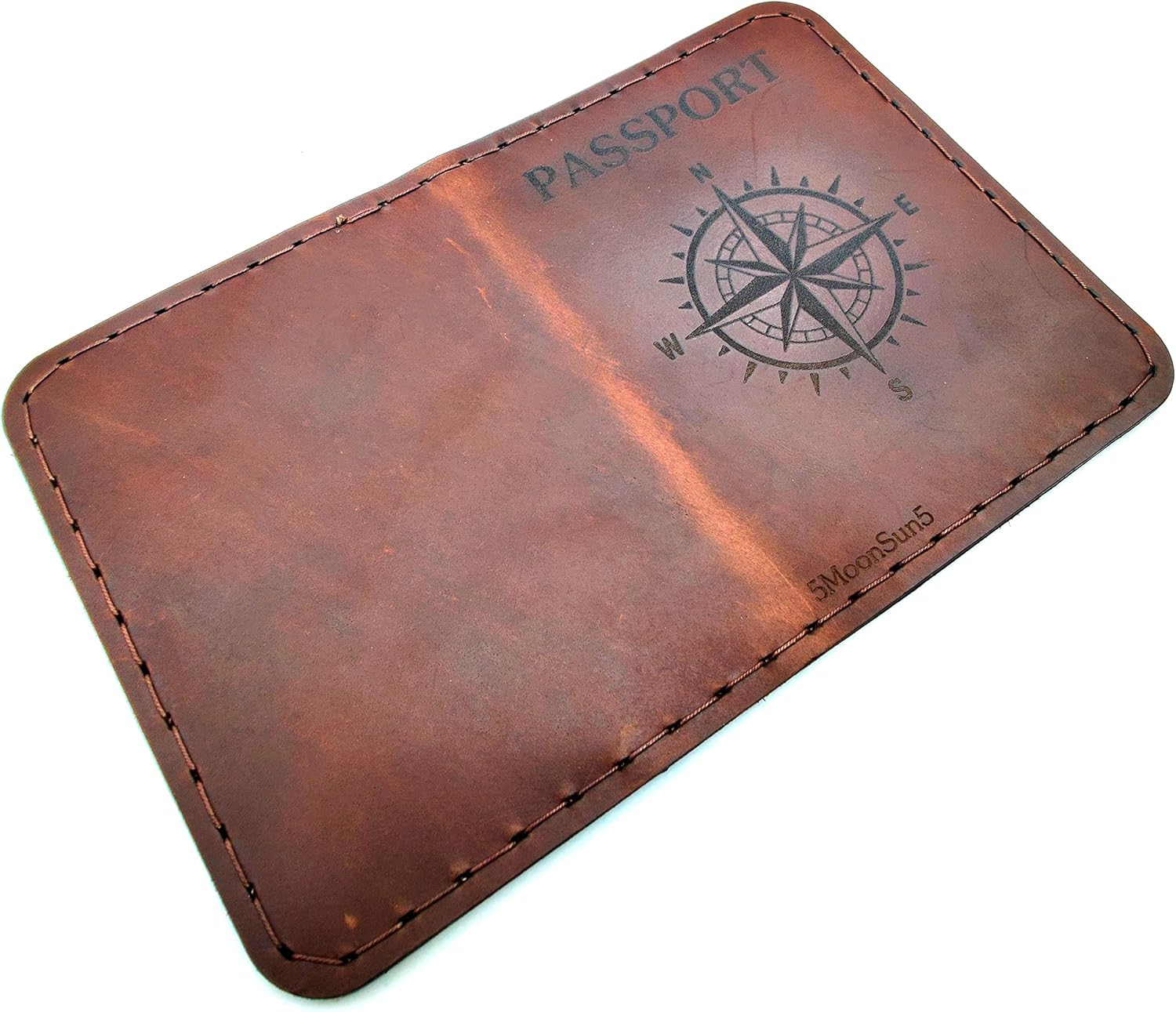 Full Grain Leather Passport Cover & Field Notes Wallet – Handmade Travel Document Holder & Organizer, Brown - Image 5