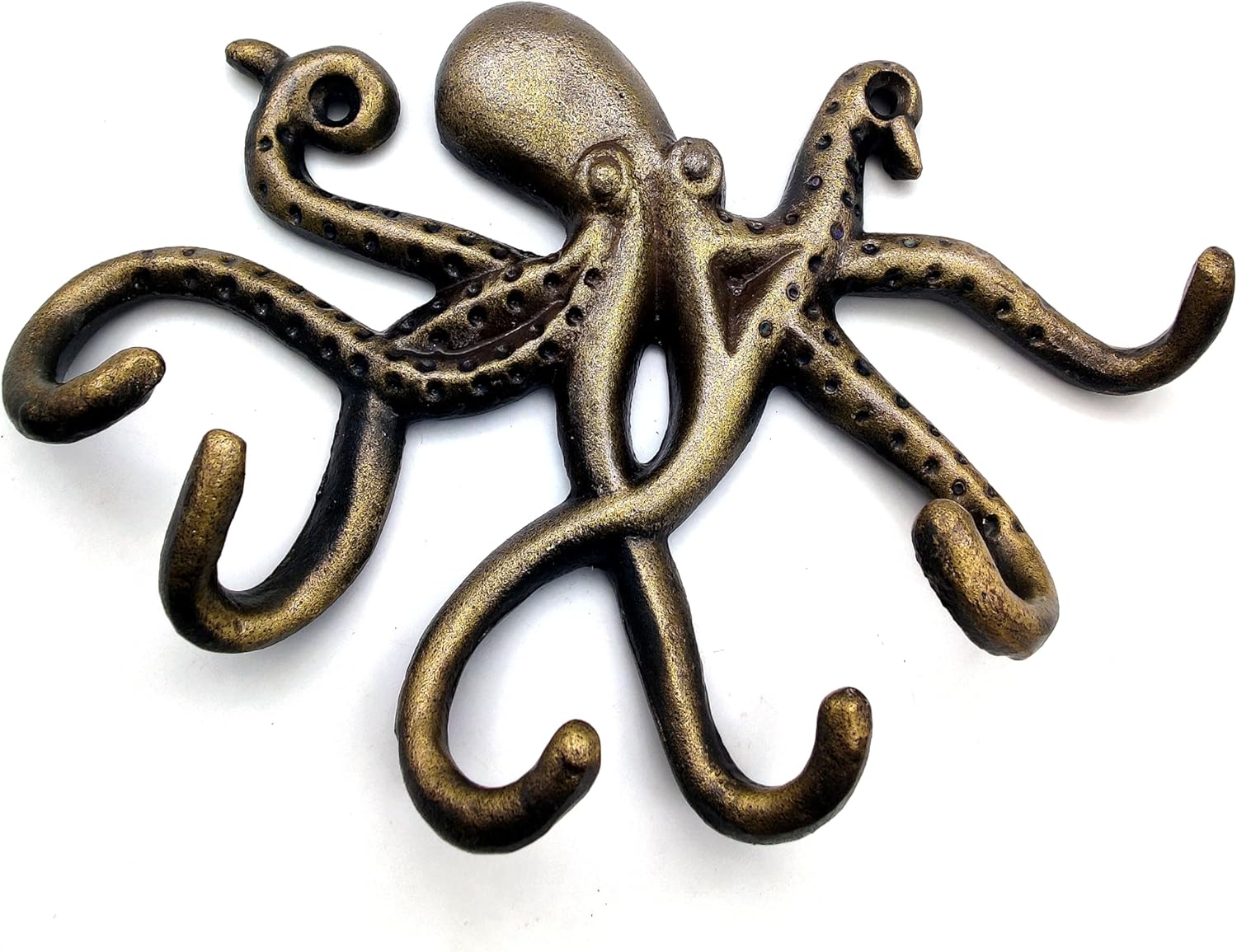 Octopus Decorative Wall Hook - 6 Arm Heavy Duty Coat and Key Holder, Towel Hook for Wall Mounting.