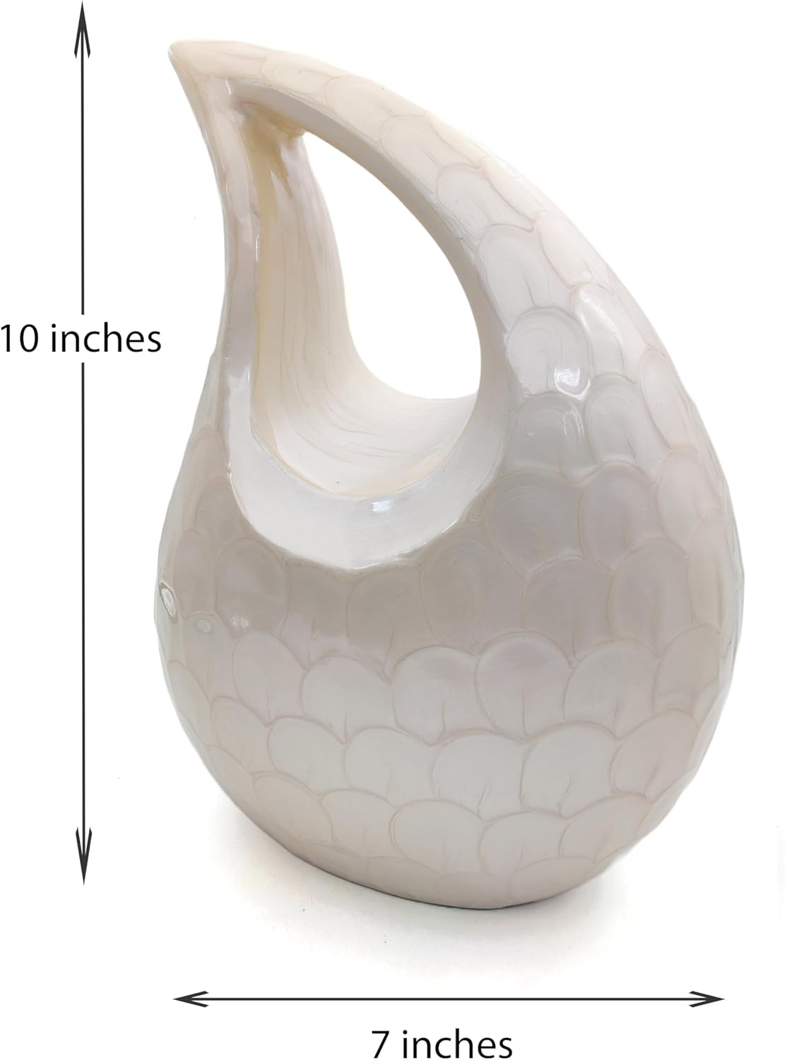 Teardrop Cremation Urn for Human Ashes – 10-Inch Keepsake Adult Urn with Lid, 200 Cubic Inch Capacity - Image 6