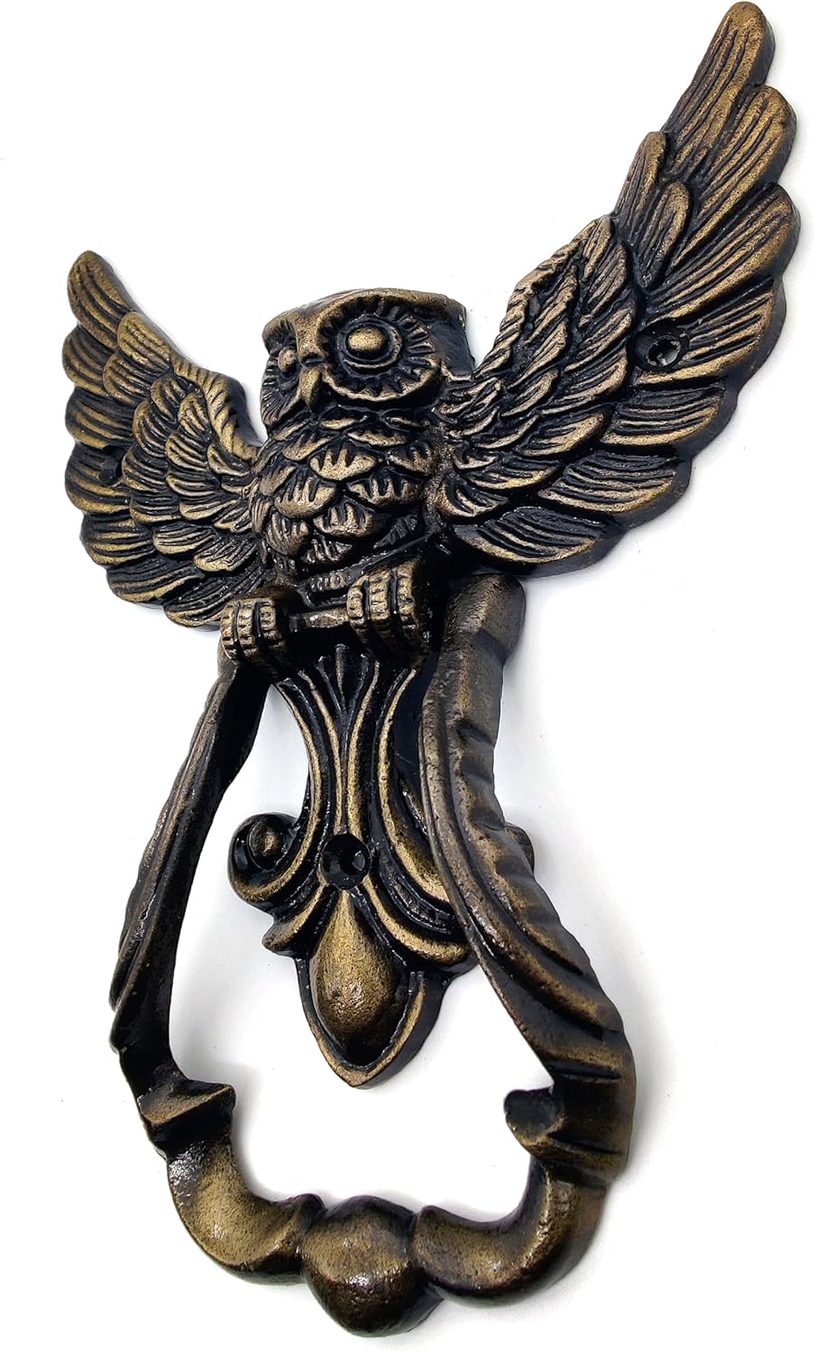 Owl Front Door Knocker – Heavy Duty Antique Bronze Door Knocker for Wooden House & Farmhouse Home Décor - Image 3