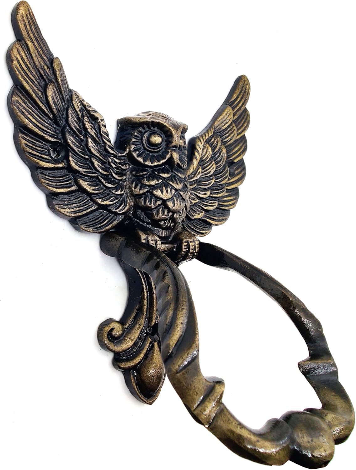 Owl Front Door Knocker – Heavy Duty Antique Bronze Door Knocker for Wooden House & Farmhouse Home Décor - Image 4