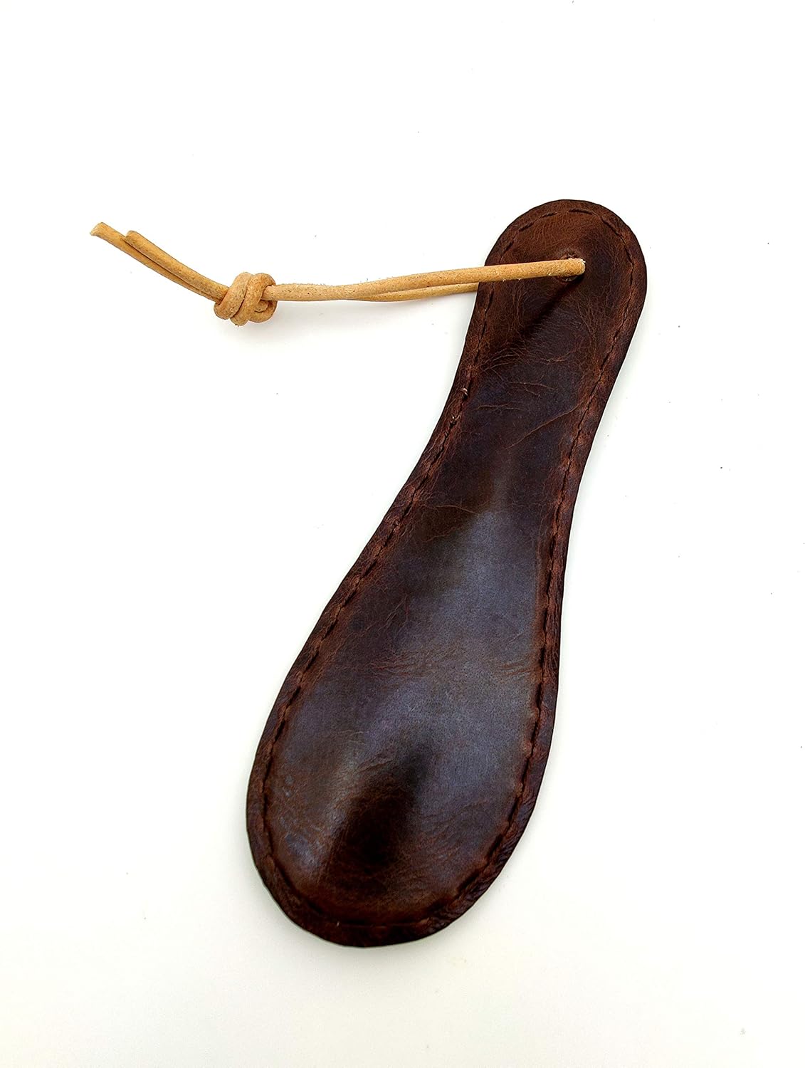 Handmade Leather Shoe Horn – 7” Durable & Compact Shoe Horn for Men & Women with Hanging Lace – Travel & Home Use - Image 5