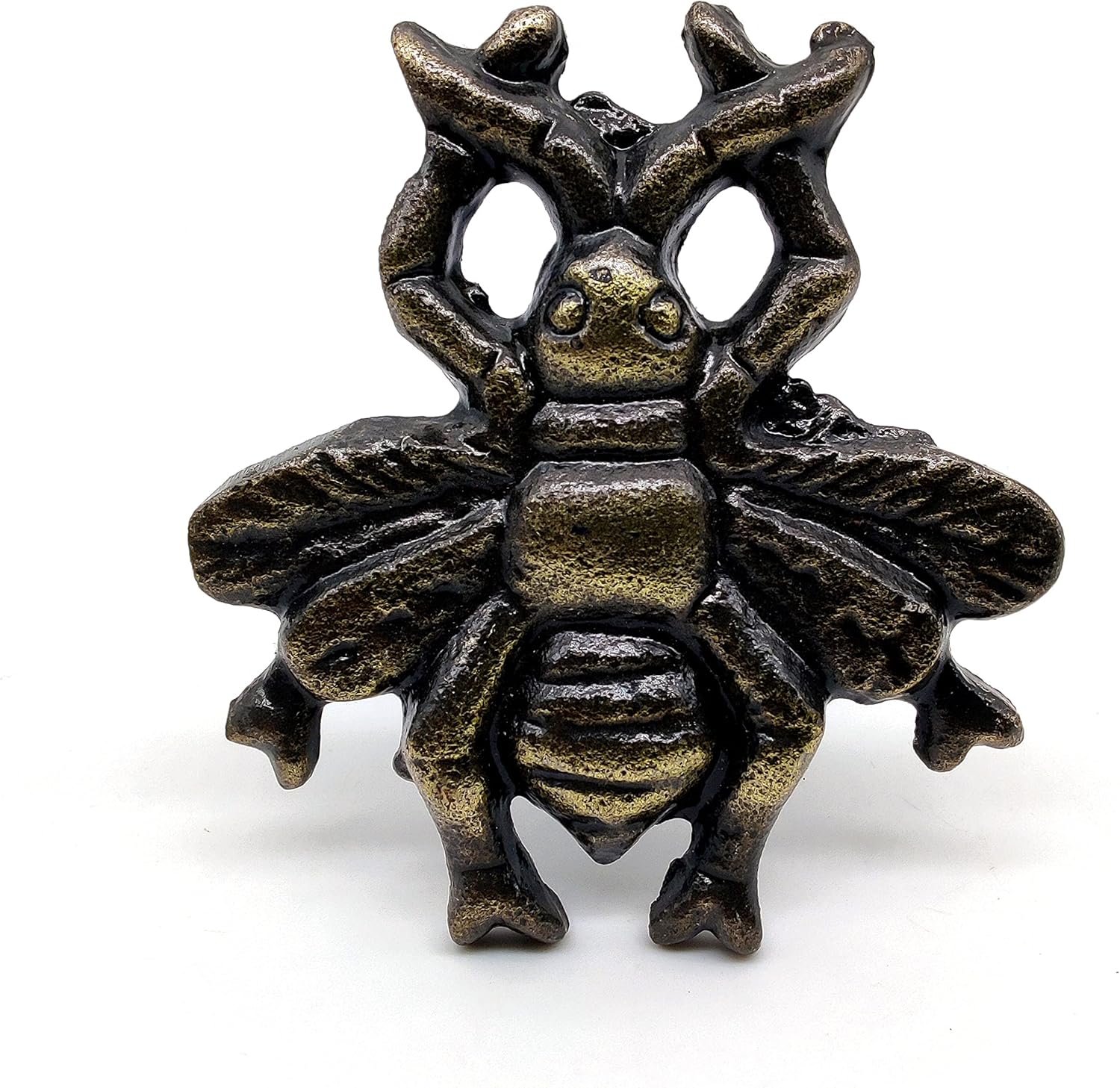 Cast Iron Honey Bee Knobs – Set of 2 Metal Drawer Pulls for Cabinets, Dressers & Beach Decor - Image 3