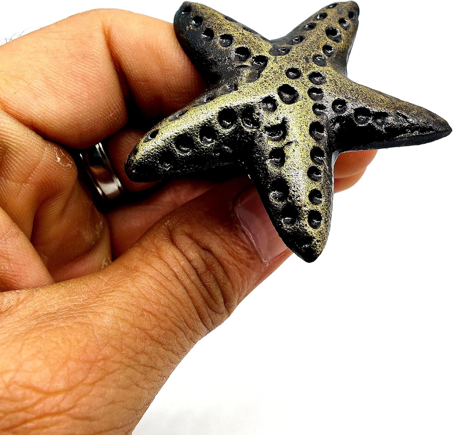 Star Fish Cast Iron Door Knobs – Set of 2 Handmade Drawer Pulls for Cabinets, Wardrobes & Kitchen Cupboards - Image 3