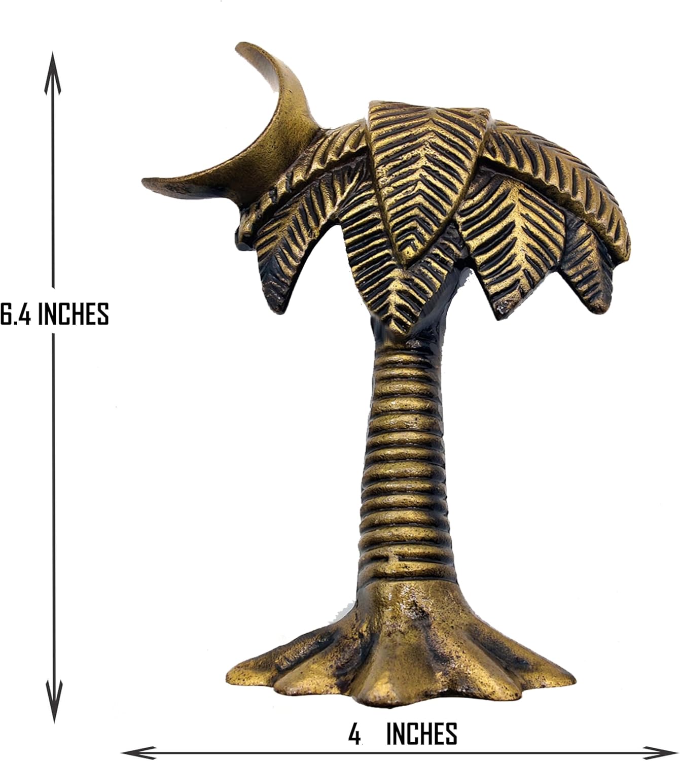Antique Palm Tree Door Knocker – Handcrafted Bronze Finish Cast Iron Decorative Hardware for Doors - Image 6