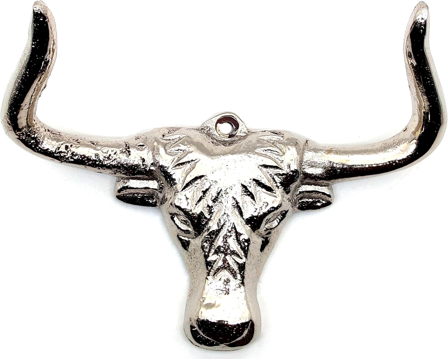 Western Decorative Metal Wall Hooks - Rustic Coat Hooks for Entryway, Bathroom, Kitchen, Brass Chrome Finish