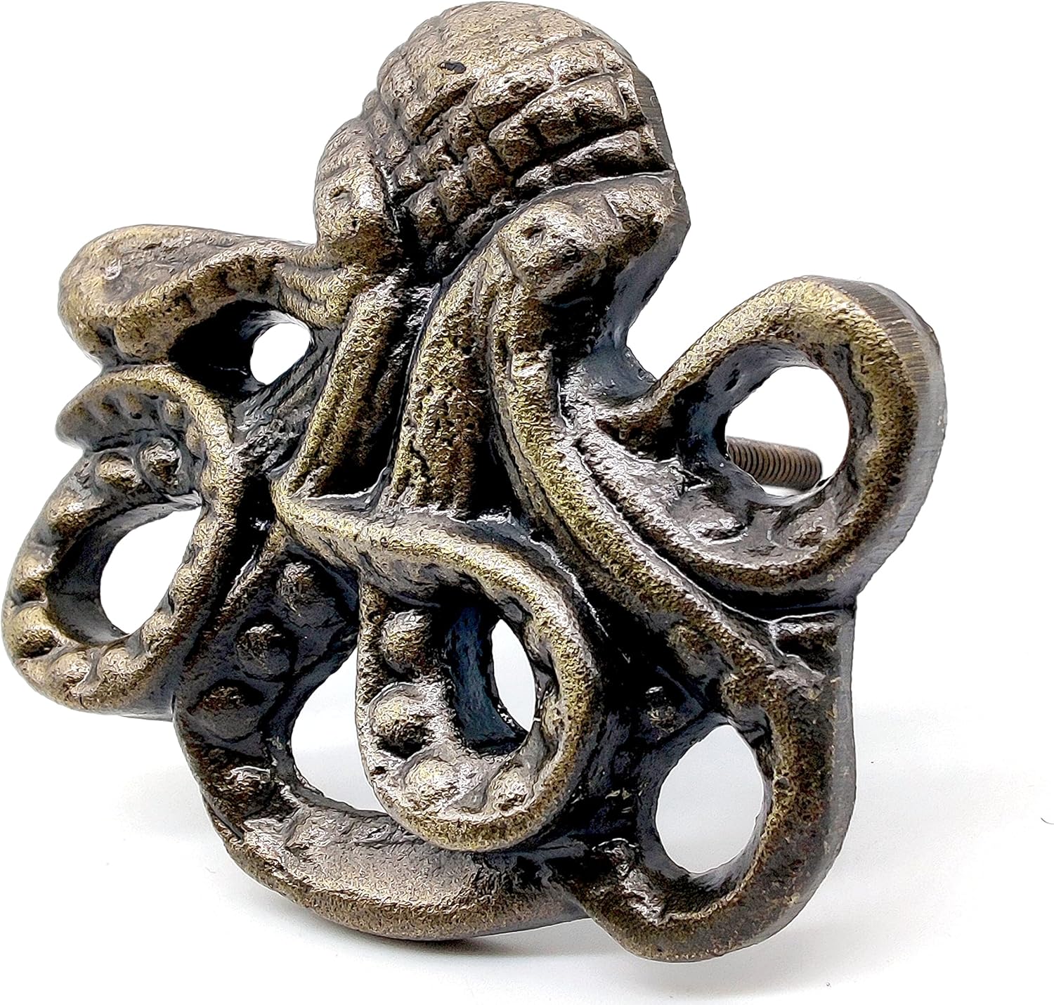 Cast Iron Octopus Knobs – Set of 2 Nautical Cabinet & Drawer Pulls for Coastal Beach Décor - Image 5
