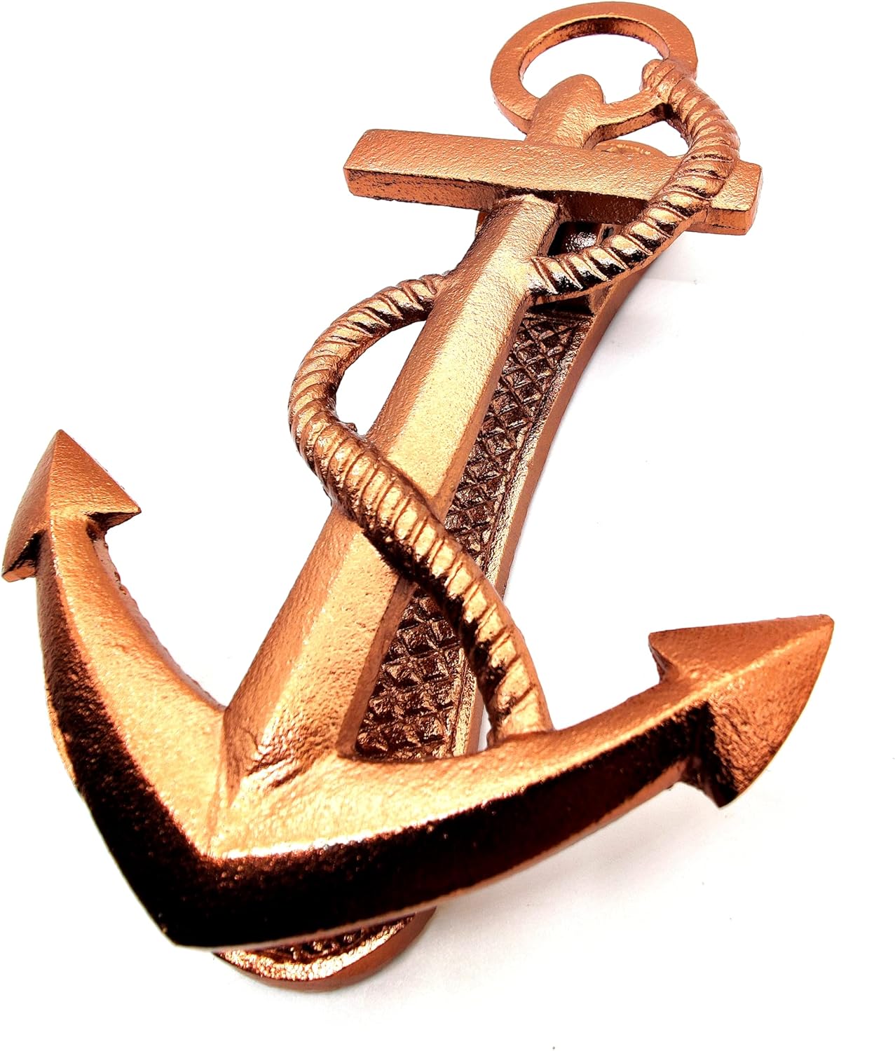 Copper Finish Anchor Front Door Knocker – Heavy Duty Metal Knockers for Garden, Wooden House & Farmhouse Décor - Image 5