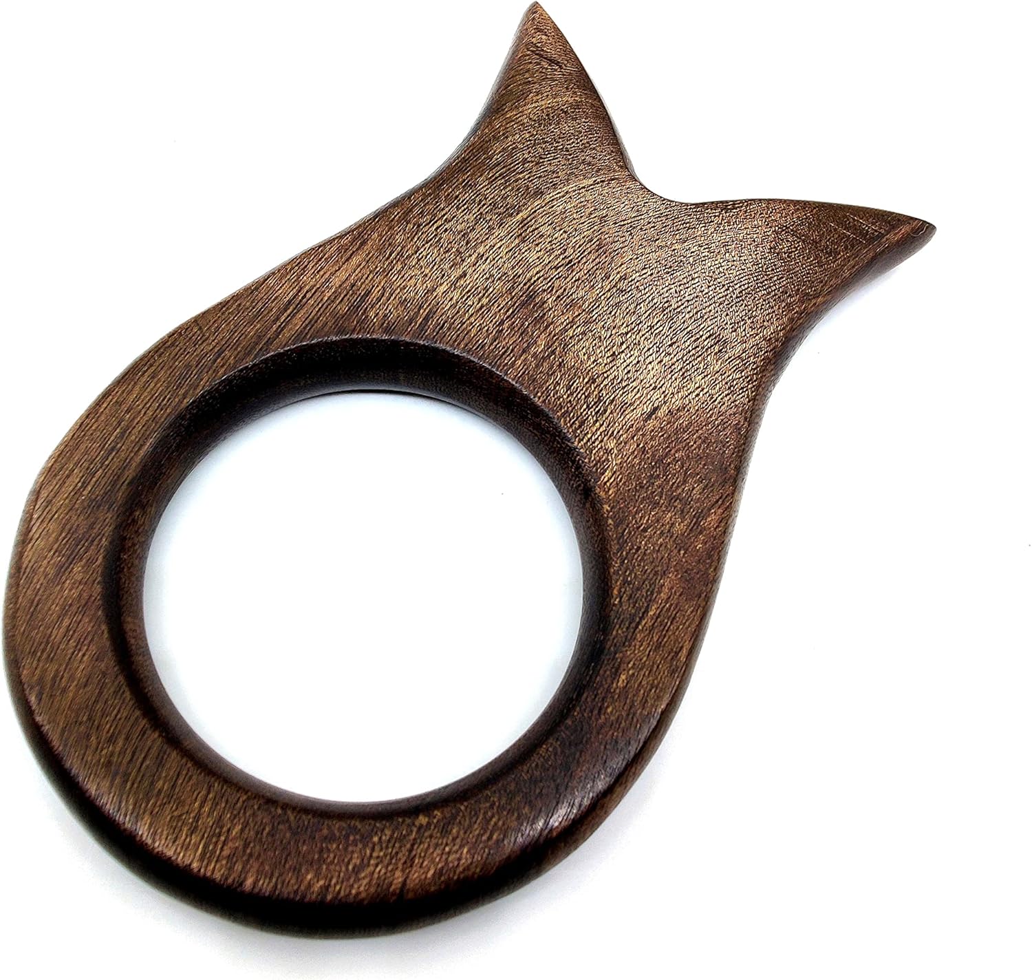 Handcrafted Solid Wood Drinking Horn Stand – Medieval Viking Mead Ale Holder, Groomsmen Gift, Natural Wood 6x3.5" - Image 5