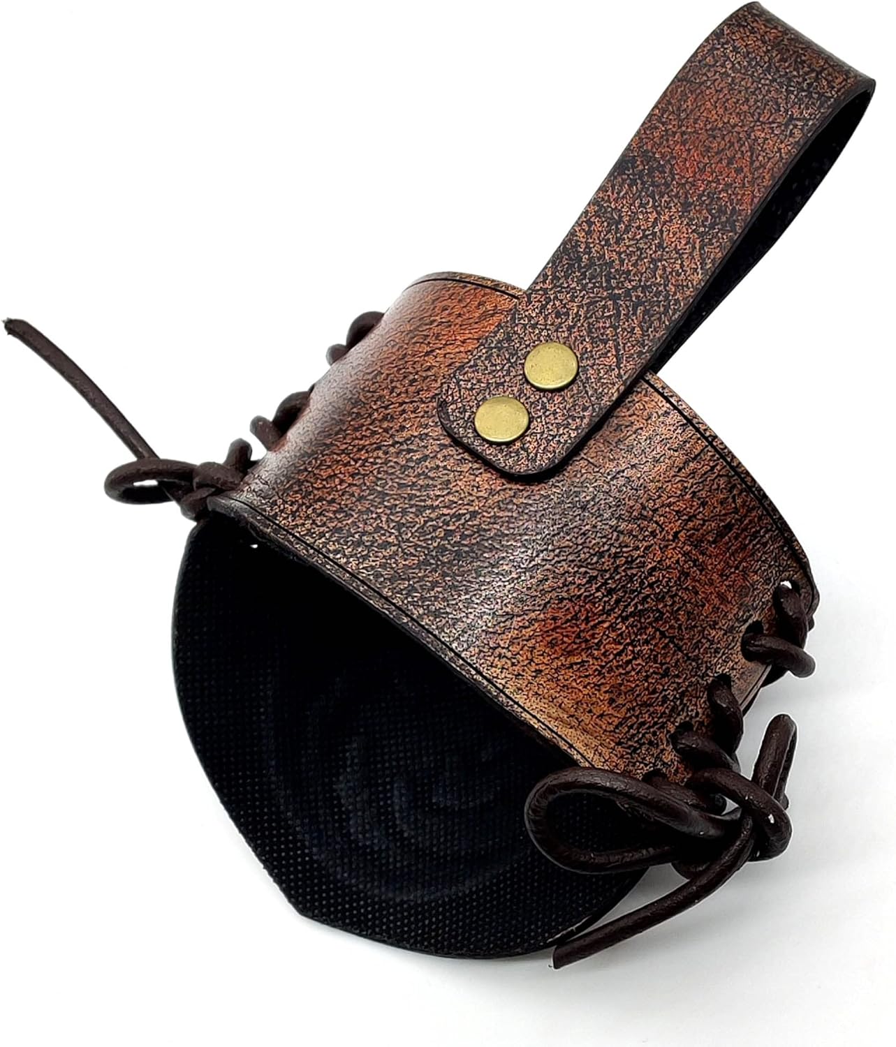 Medieval Viking Leather Belt Attachment – Handcrafted Genuine Leather Hanger for 12'' to 16'' Viking Drinking Horn - Image 5