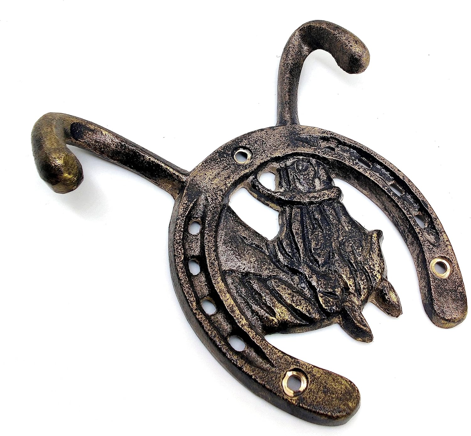 Handcrafted Horse Head Hook - Rustic Brass Wall Mounted Coat & Towel Rack, Antique Finish - Image 2