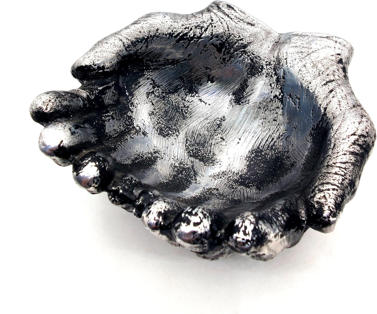 Hands Bowl with Antique Silver Finish for Keys, Decorative Home Accent for Entryway, Desk, or Living Room - Image 2