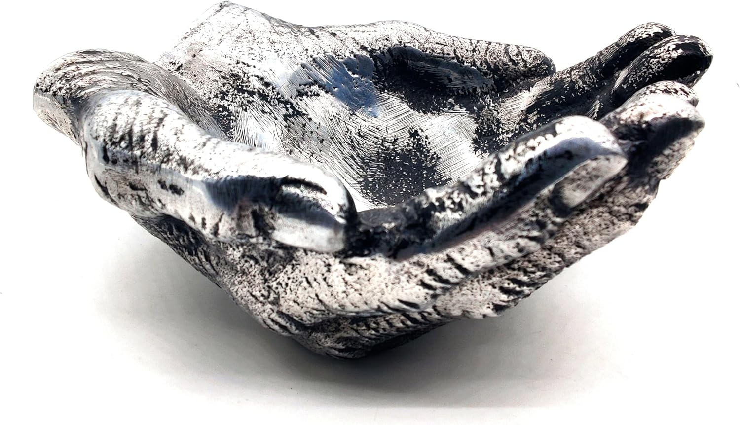 Hands Bowl with Antique Silver Finish for Keys, Decorative Home Accent for Entryway, Desk, or Living Room - Image 3