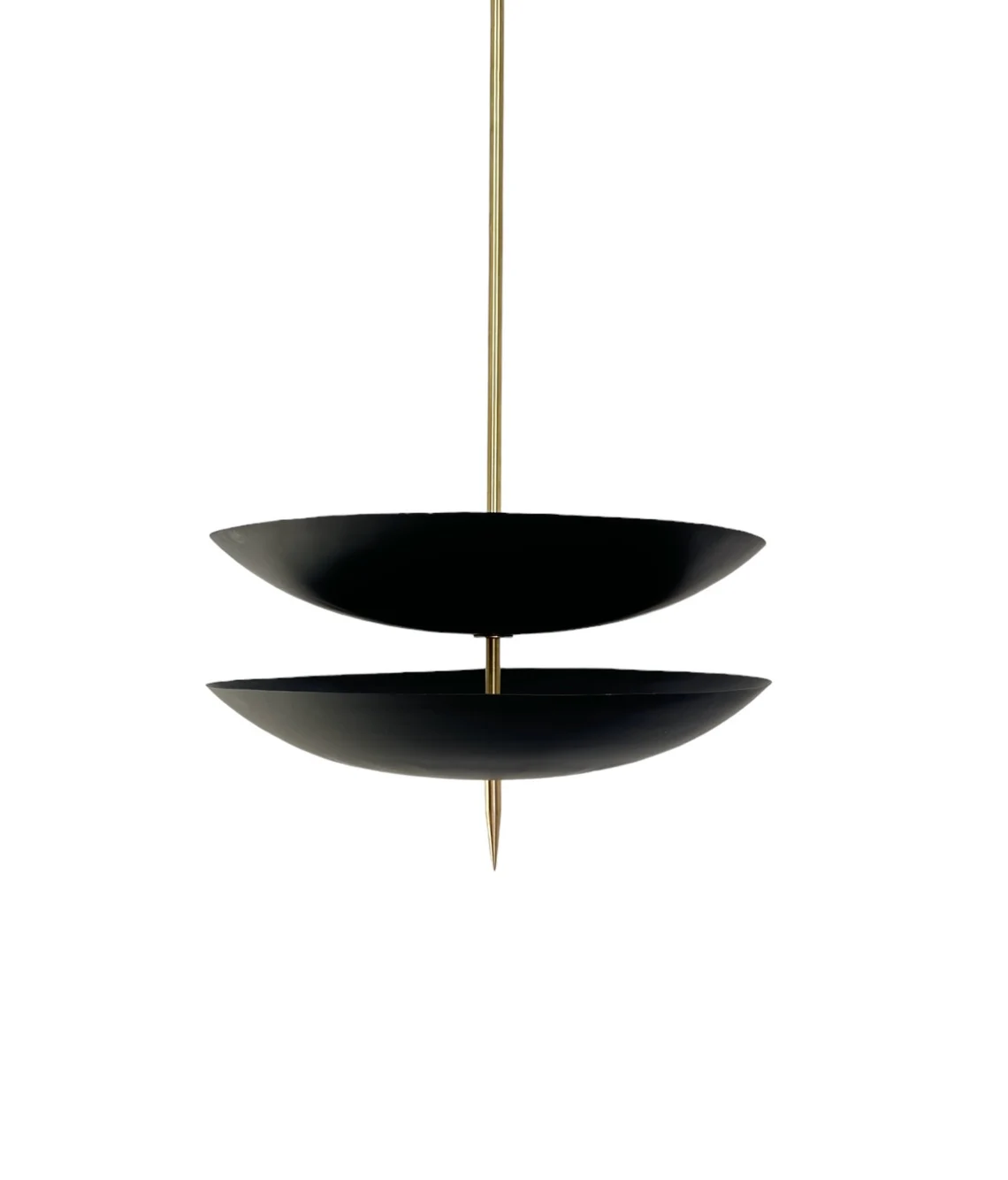 Handmade Matte Black Pendant Light: Brass Modern Chandelier - Image 2