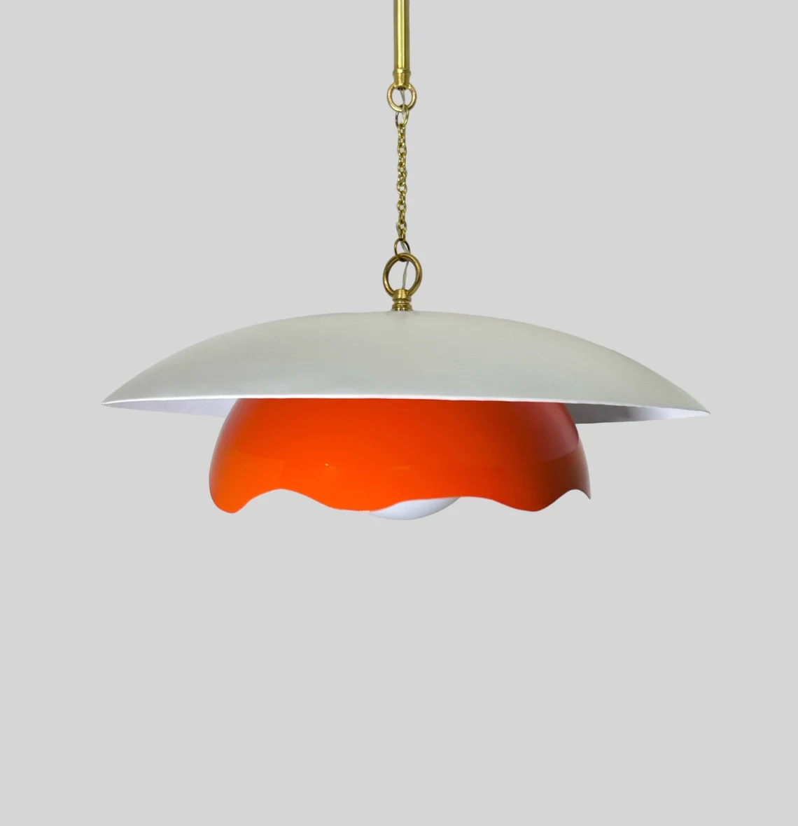 Minimalist Orange Pendant Light - Modern Lighting Fixture for Home Decor"