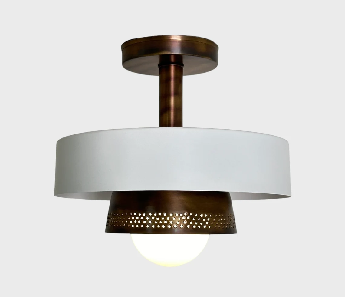Vintage-Inspired Sputnik Flush Mount - Mid Century Modern Lighting - Antique Pendant Fixture - Image 4